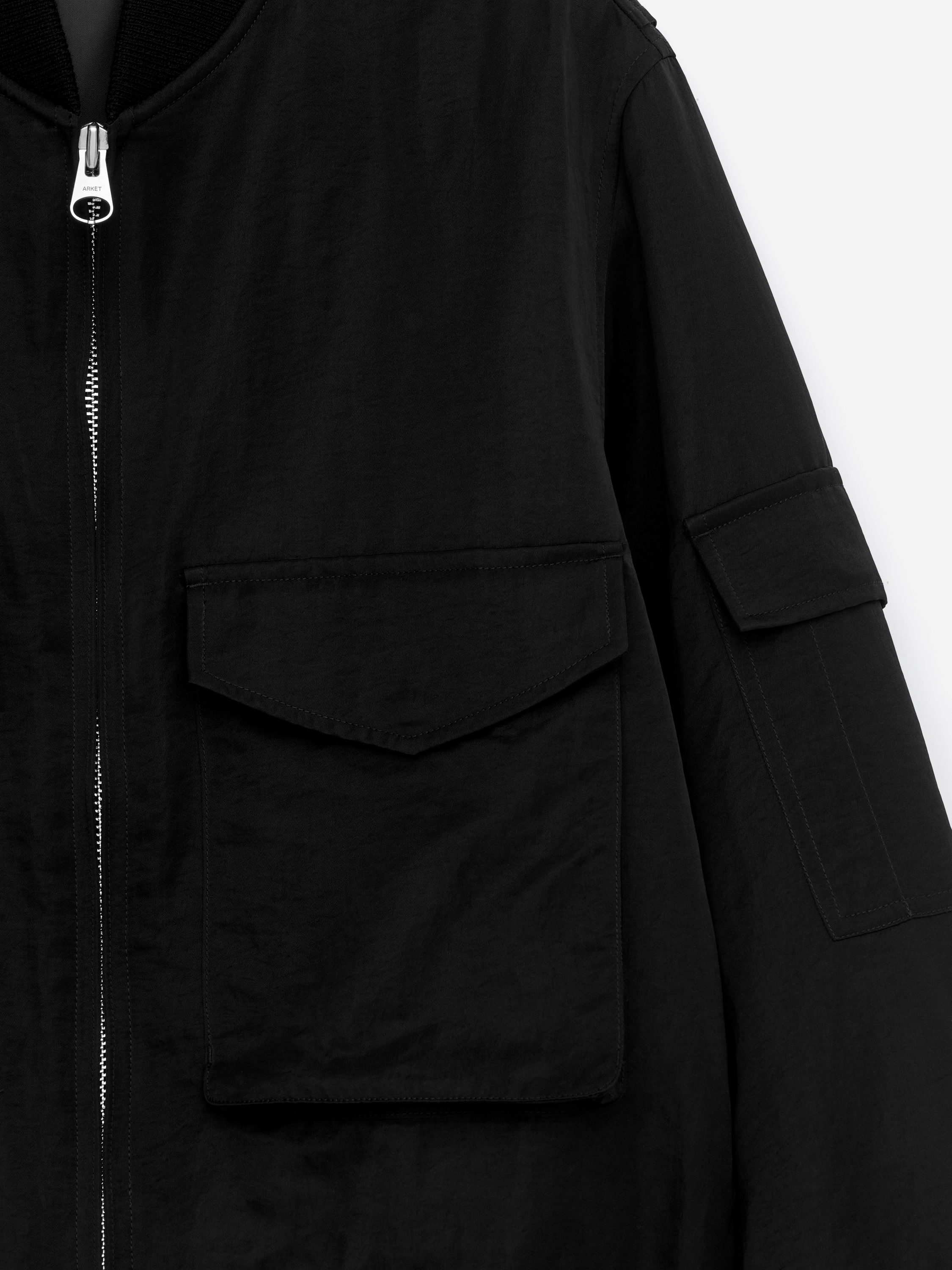 Leicht gefütterte Nylonjacke - Schwarz - Loose Fit - Herren - StillMedia/DescriptiveDetail - 2