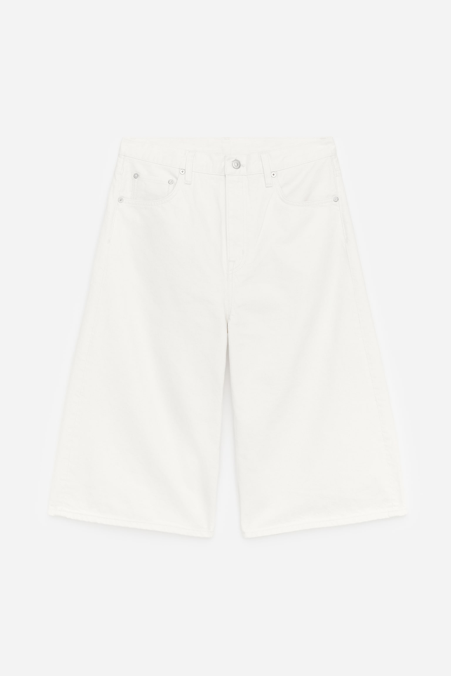 Pantalones cortos denim largos - Blanco roto - 2