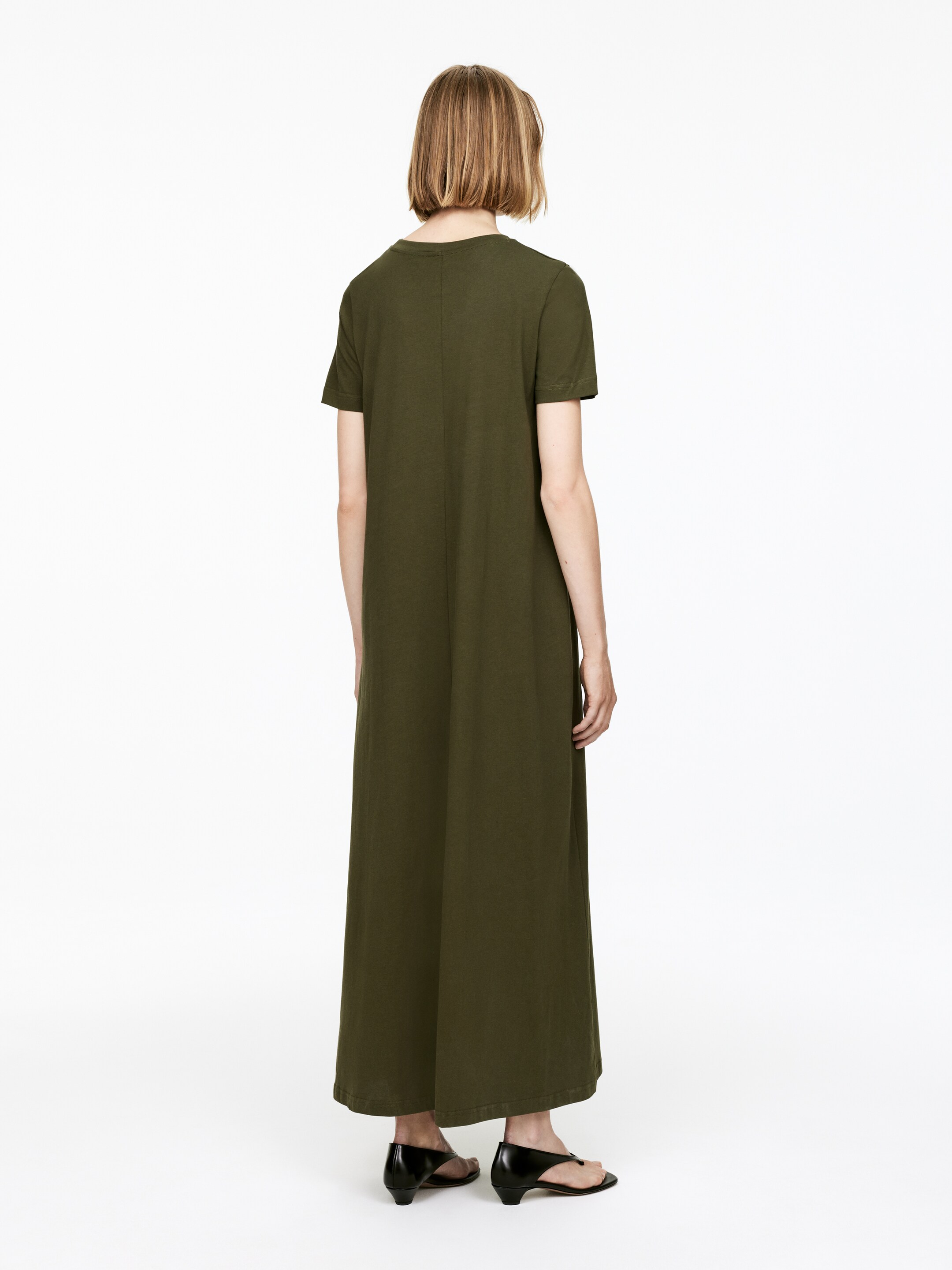 View larger image: Maxi T-Shirt Dress - Khaki Green - Ladies | H&M GB 3