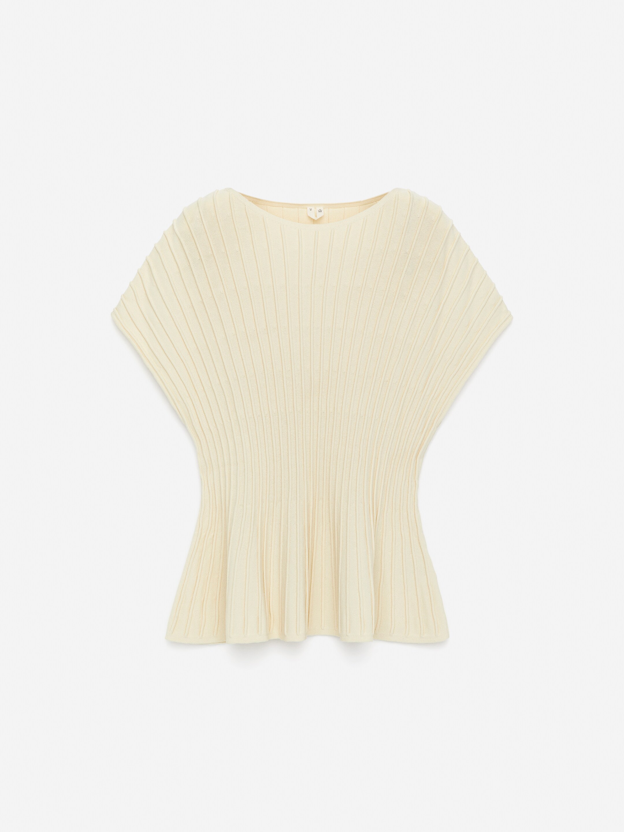 Zobrazit větší obrázek: Jemně pletený top s peplum lemem - Off White - ŽENY | H&M CZ 5
