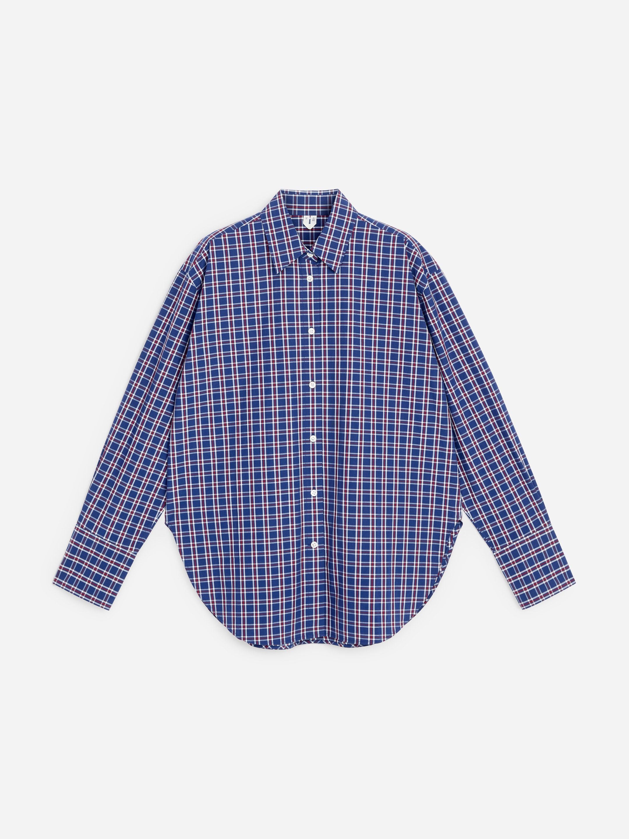 Relaxed-Fit Poplin Shirt - Dark Blue - Loose fit - Women - StillMedia/DescriptiveStillLife - 1