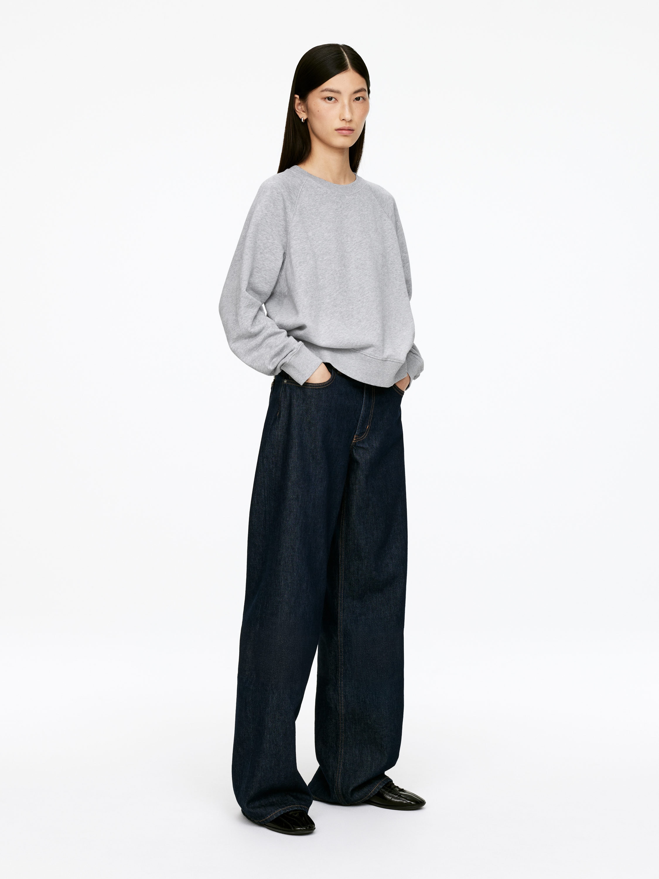 Frottee-Sweatshirt - Graumeliert - Regular Fit - Women - StillMedia/Lookbook - 8