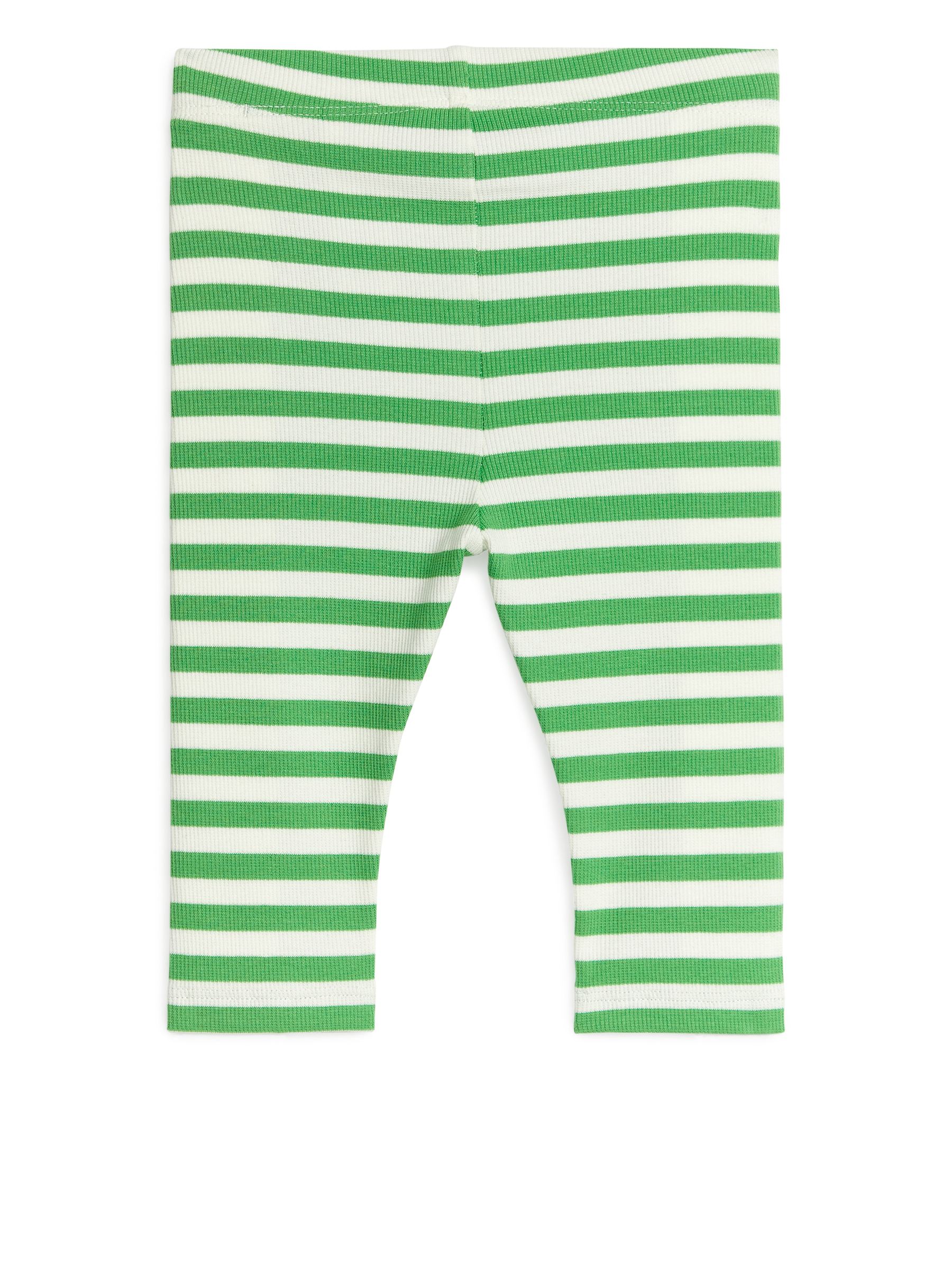 Ribbed Leggings - Green/White - Slim fit - Children - StillMedia/DescriptiveStillLife - 3