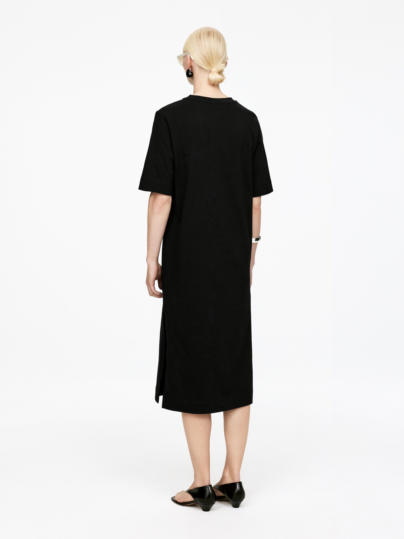 T-Shirt Dress - Black/Dark Blue/Off White - 4