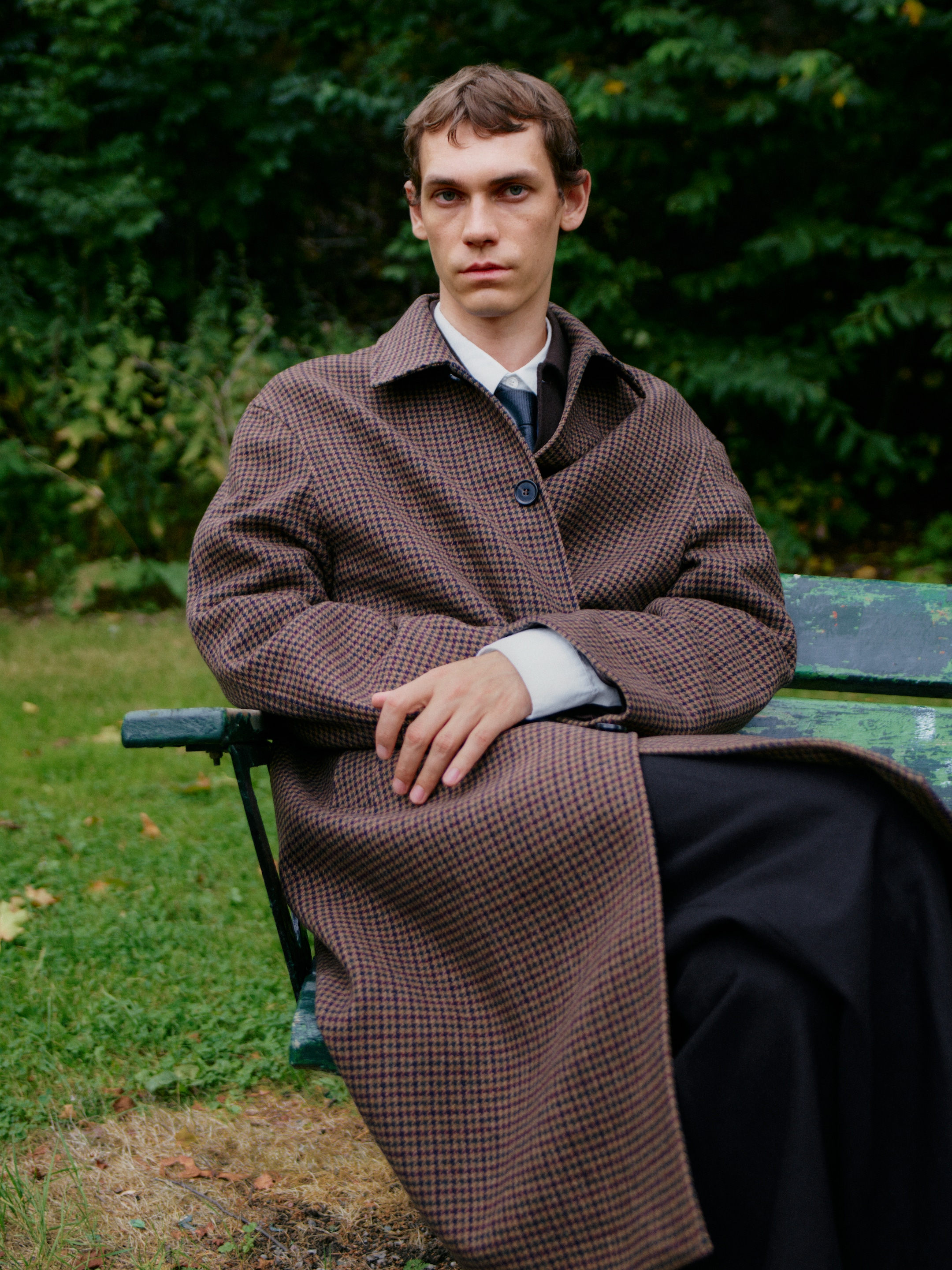 Wide Flannel Trousers - Black - Loose fit - men - StillMedia/Environmental - 1