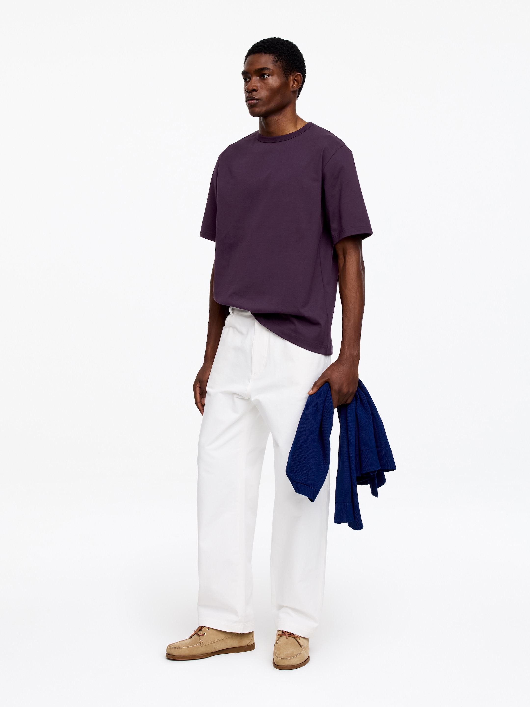 270 GSM Oversized T-Shirt - Dark Purple - Relaxed fit - Men - StillMedia/Lookbook - 3