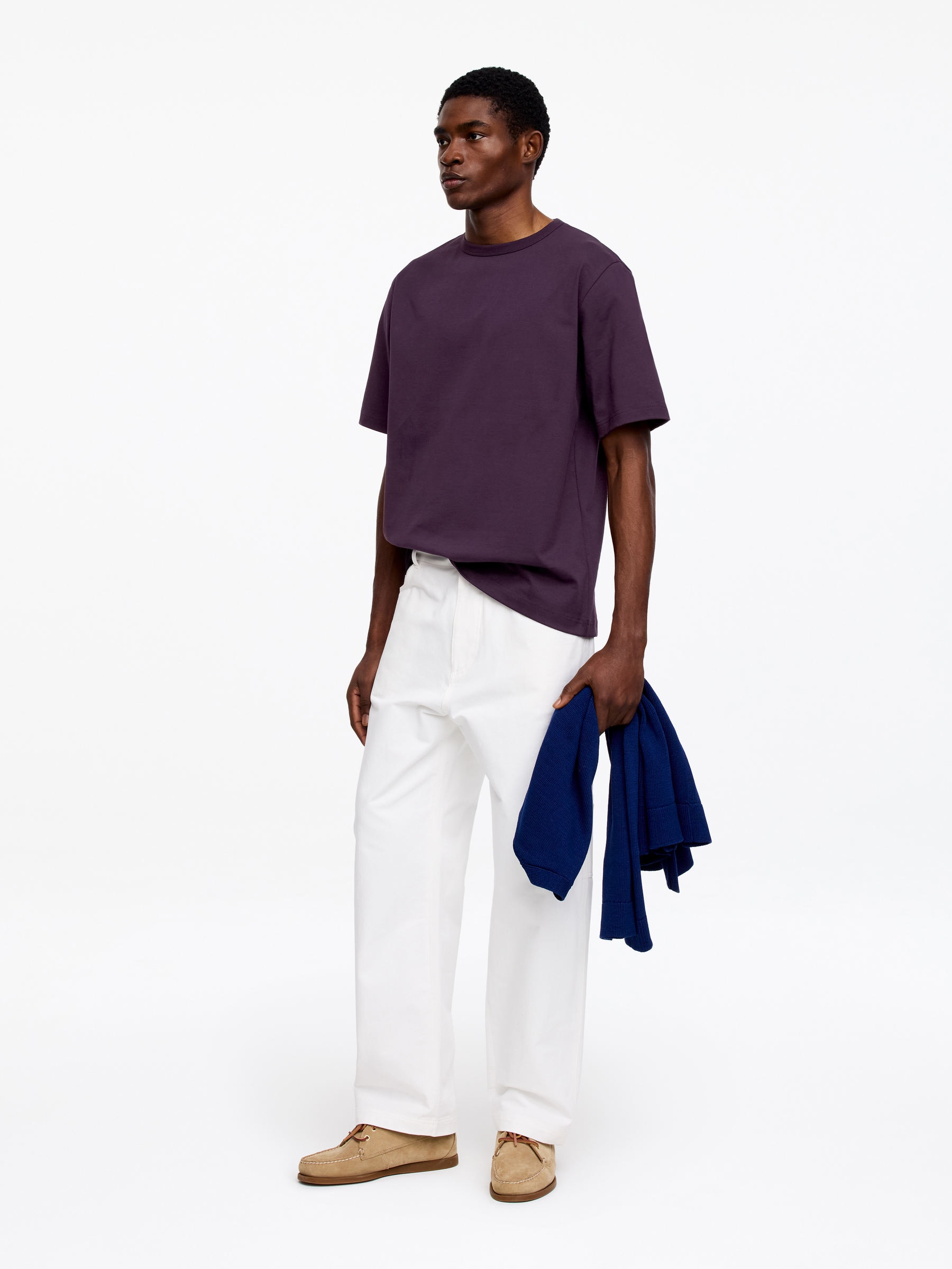 270 GSM Oversized T-Shirt - Dark Purple - Relaxed fit - Men - StillMedia/Lookbook - 3