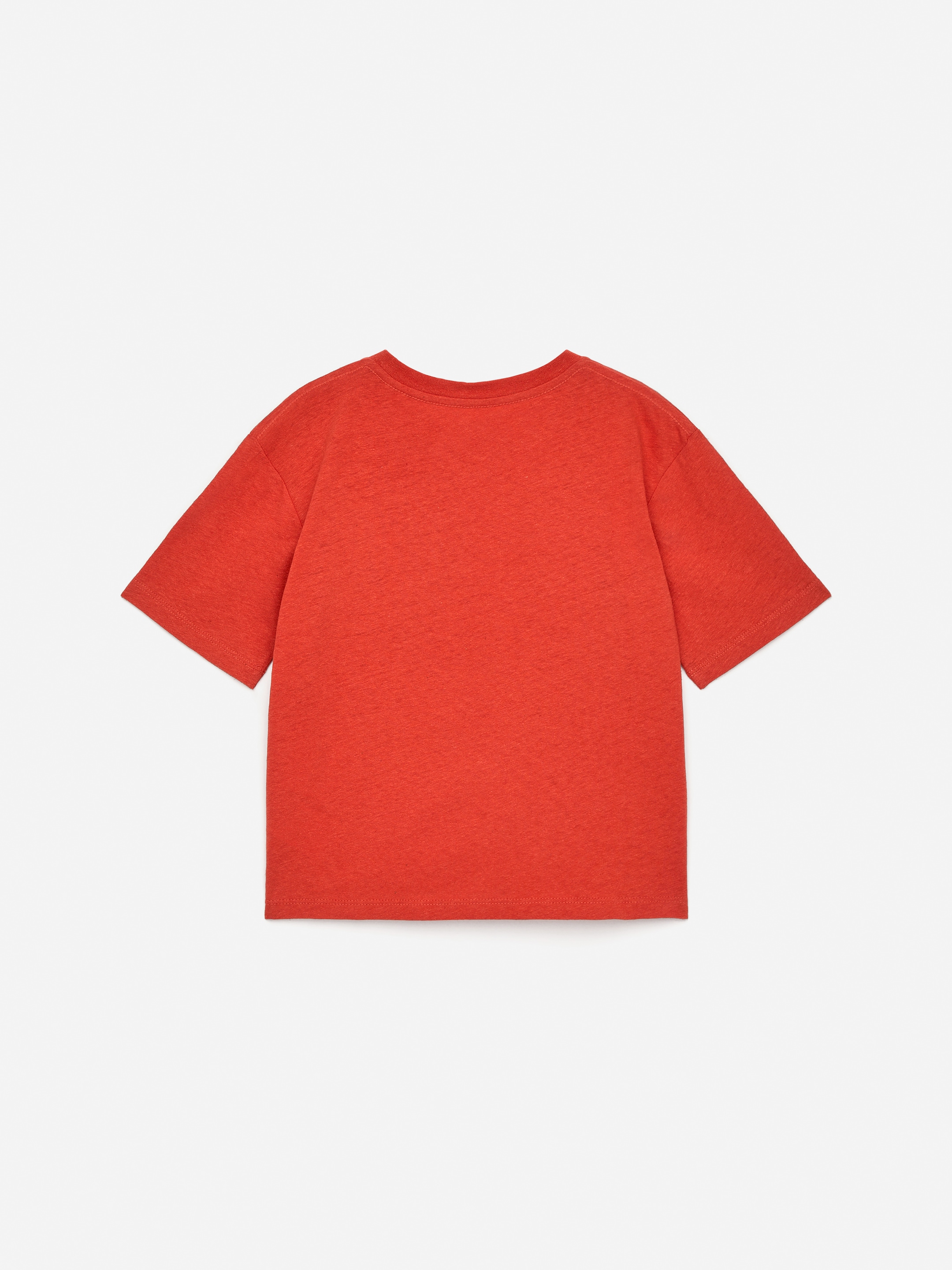 Cotton Linnen T-Shirt - Red - Regular fit - Children - StillMedia/DescriptiveStillLife - 3