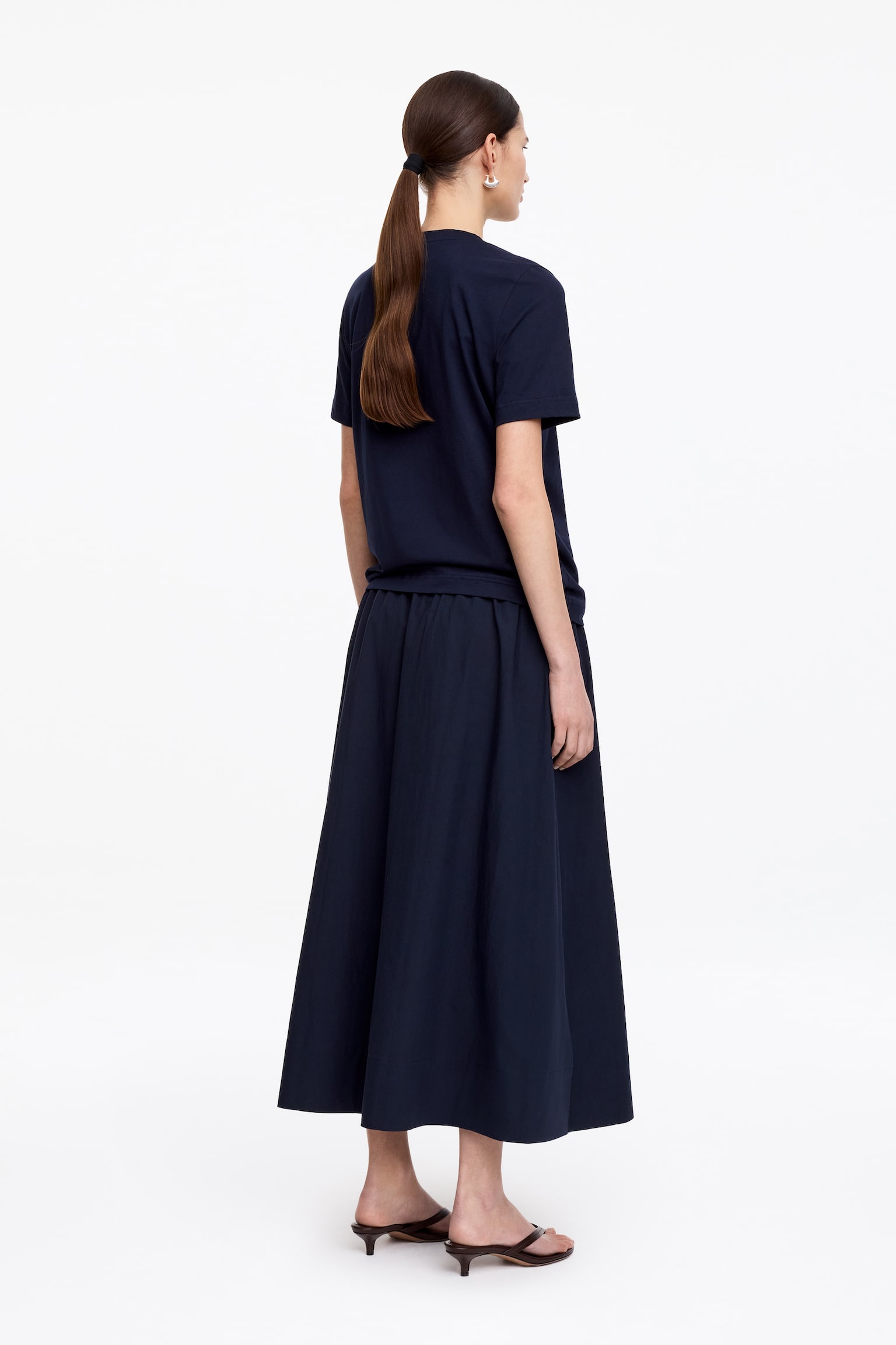 Midirok van katoen-Donkerblauw - 4