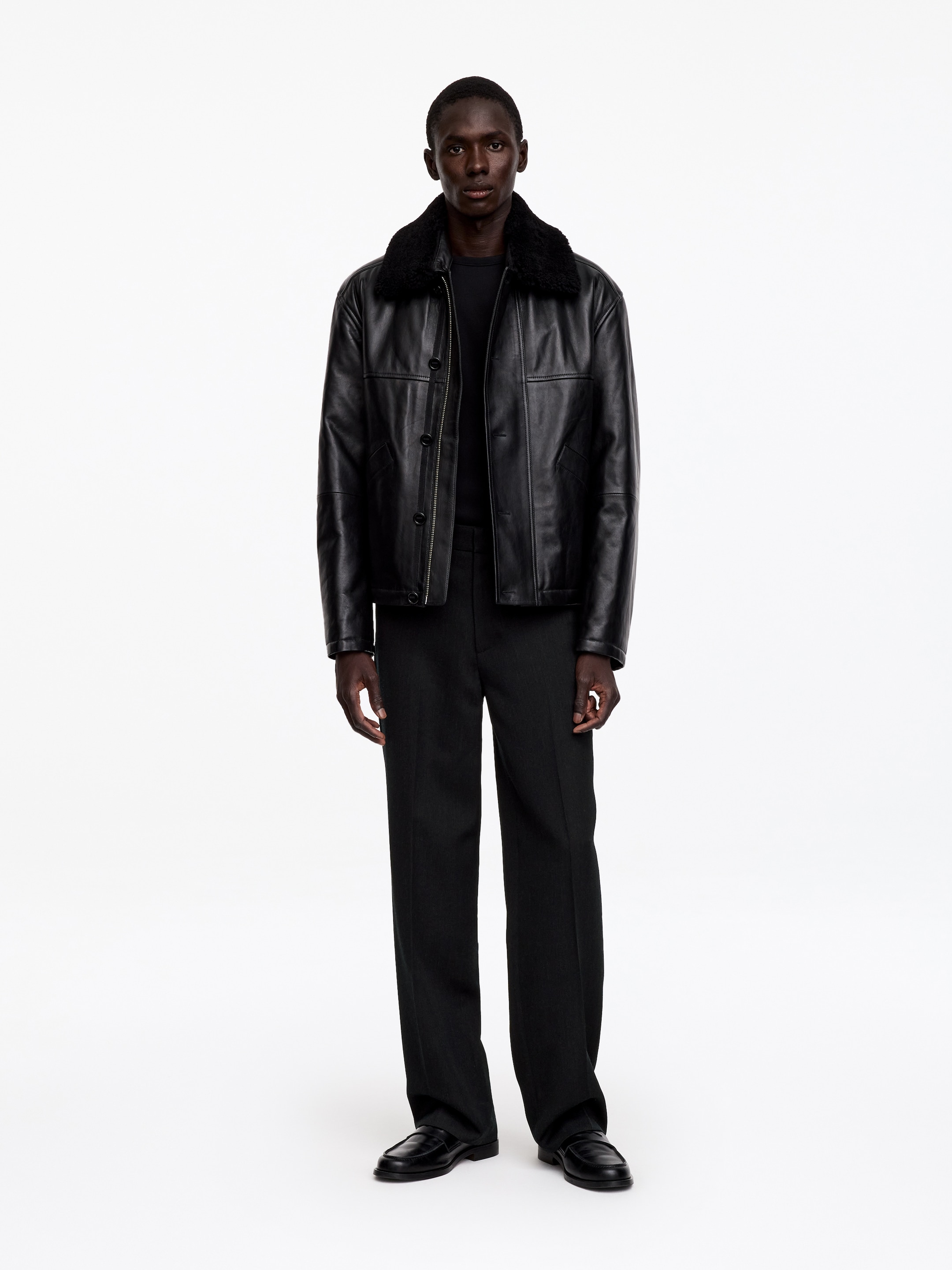 Loose Fit Wool Trousers - Charcoal - Loose fit - men - StillMedia/Lookbook - 3
