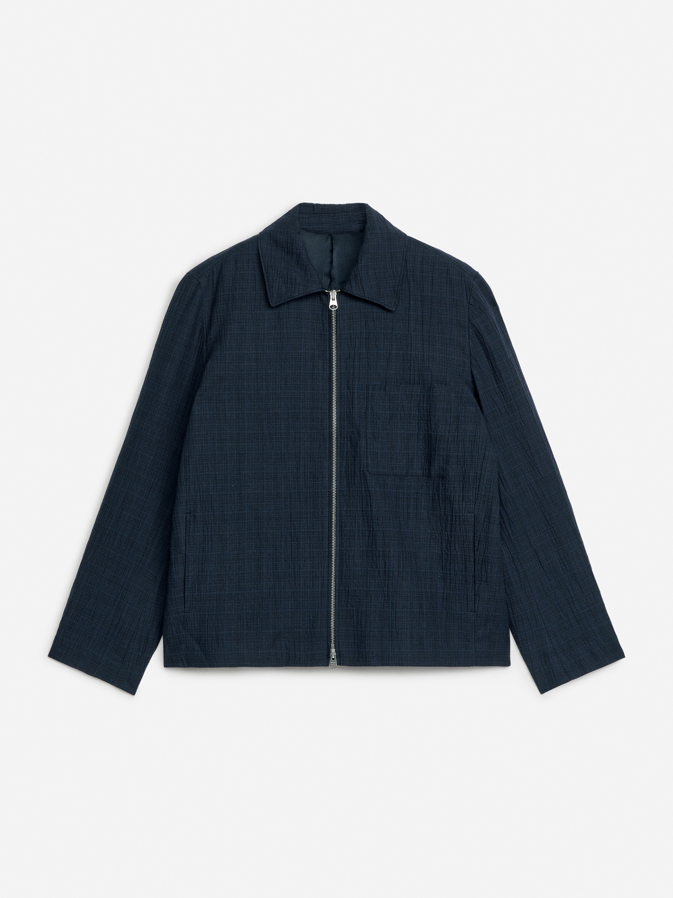 Agrandir l'image: Veste en crépon - Bleu foncé - HOMME | H&M FR 5