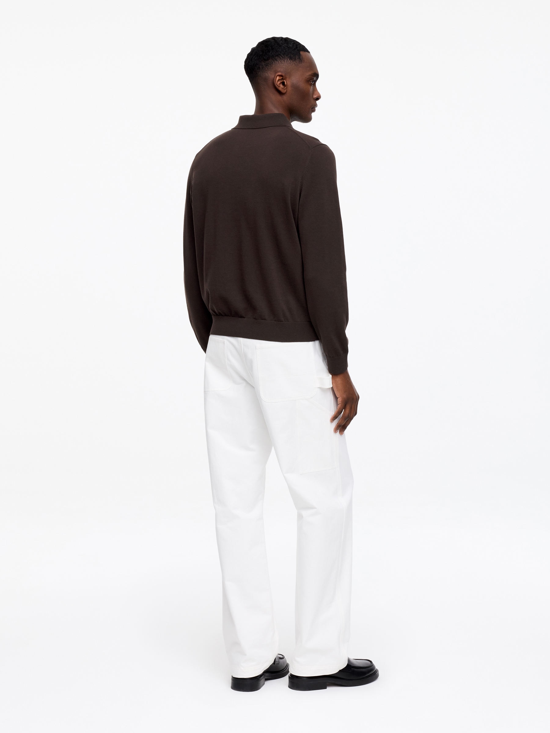 Polo de algodón - Marrón oscuro - Corte estándar - Men - StillMedia/Lookbook - 4