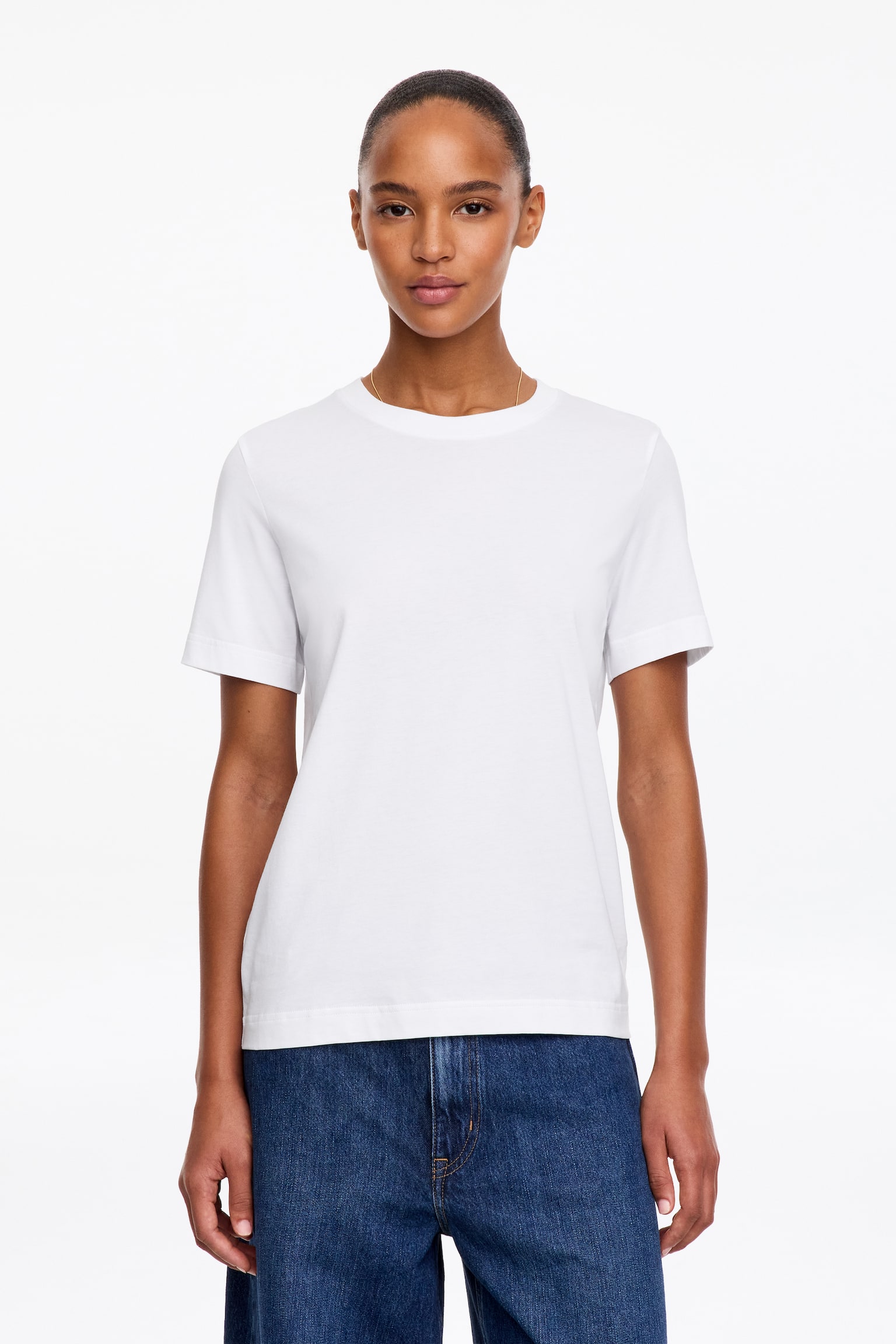 T-shirt Signature a maniche corte - Bianco/Grigio mélange/Blu scuro/Nero/Marrone/Bordeaux/Bianco/Bianco/Blu scuro/Blu brillante/Rosa/Marrone/Bianco/Nero - 1