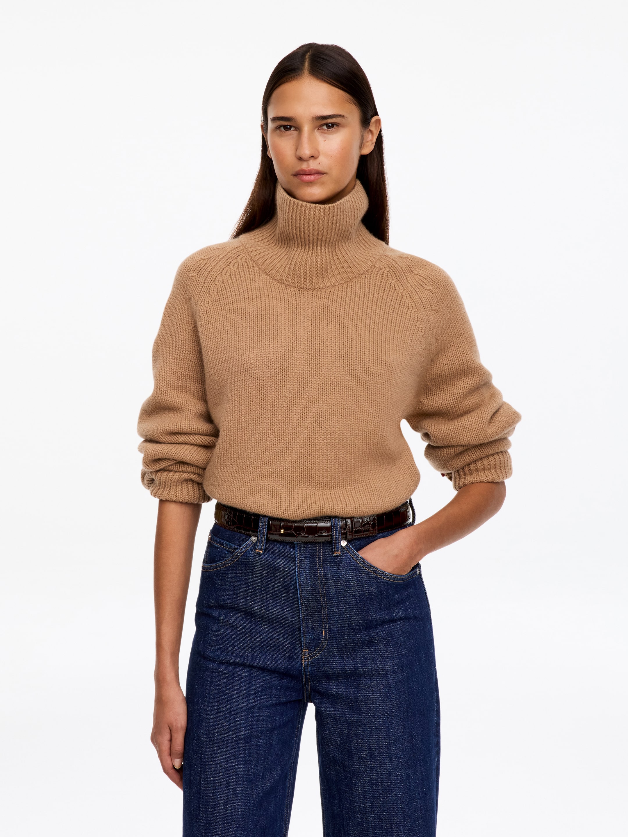 Cintura in pelle con motivo coccodrillo in rilievo - Marrone - women - StillMedia/Lookbook - 4