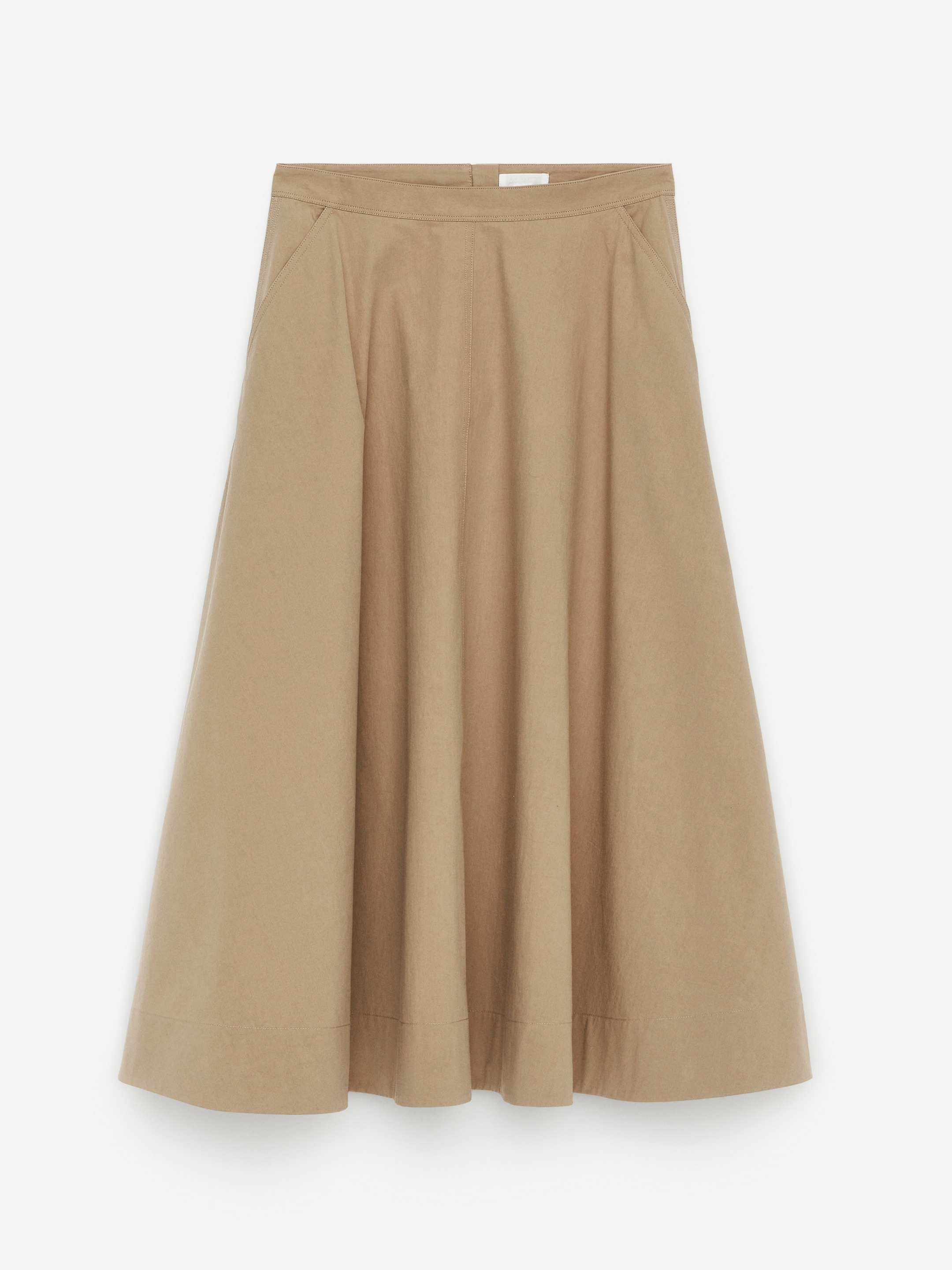 Visa större bild: Maxikjol i poplin - Beige - DAM | H&M SE 1