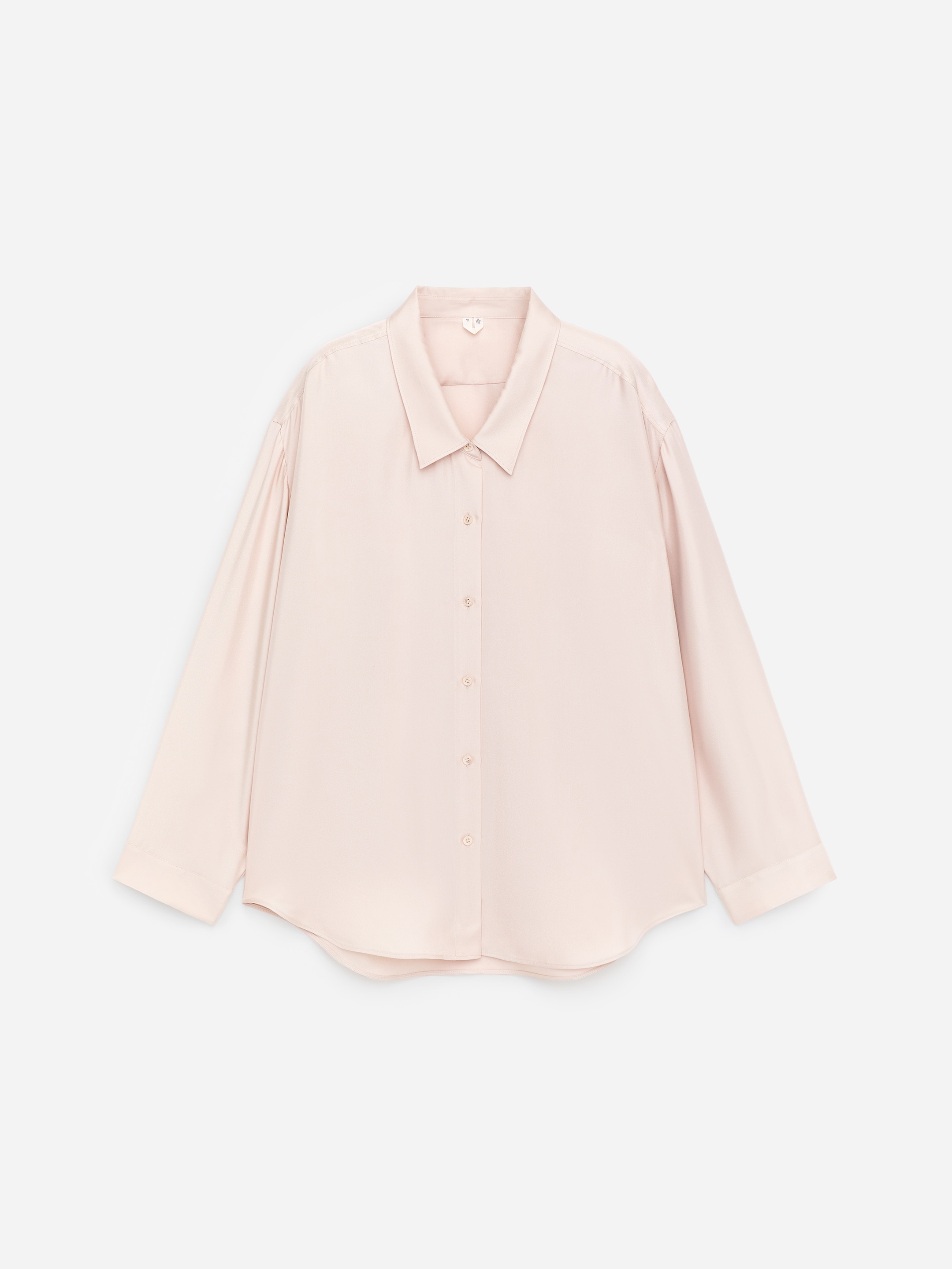 Camicia in twill di seta-#D8CFC8-18319