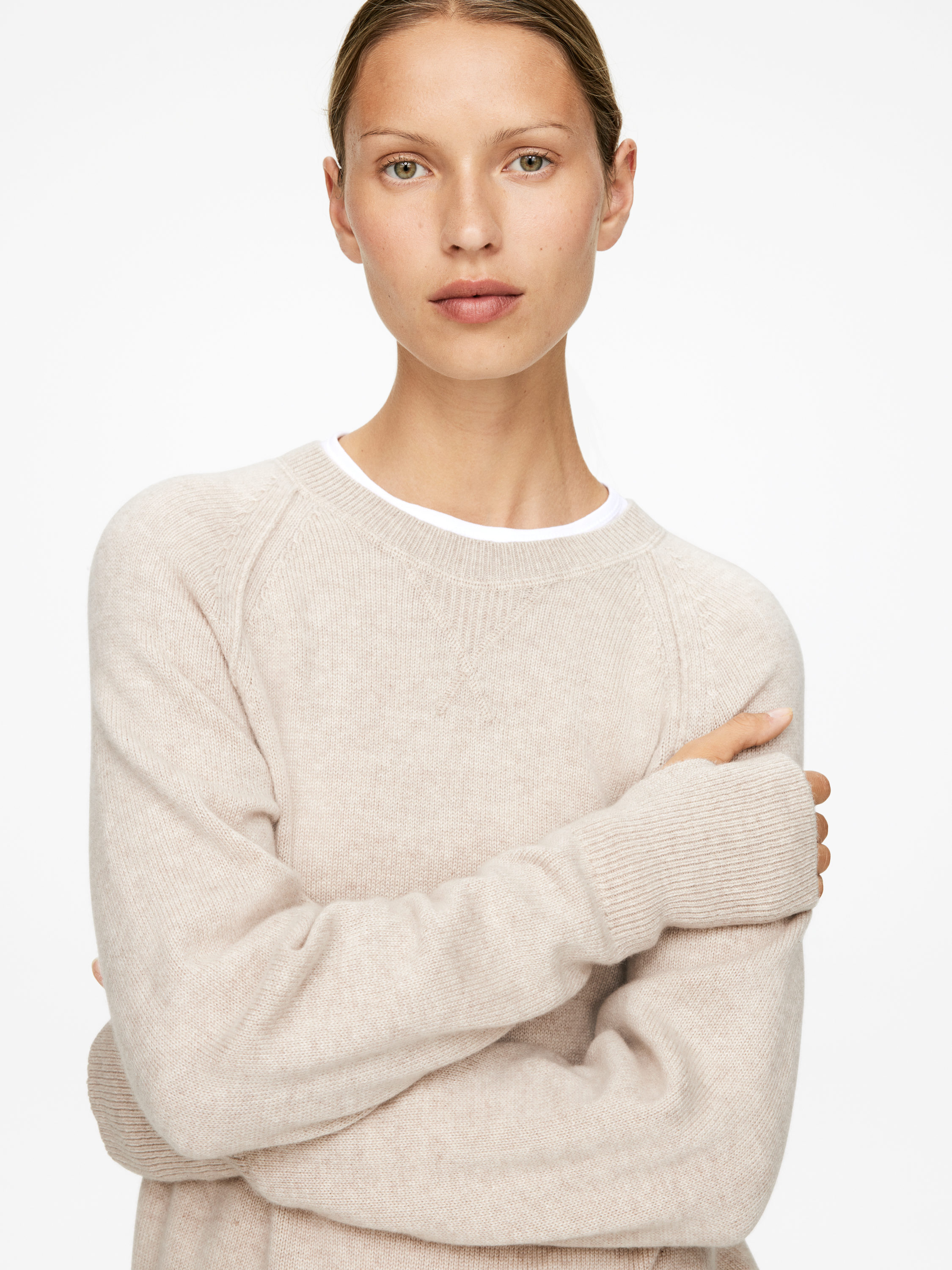 Pure Cashmere Jumper - Beige - Regular fit - Women - StillMedia/Lookbook - 5