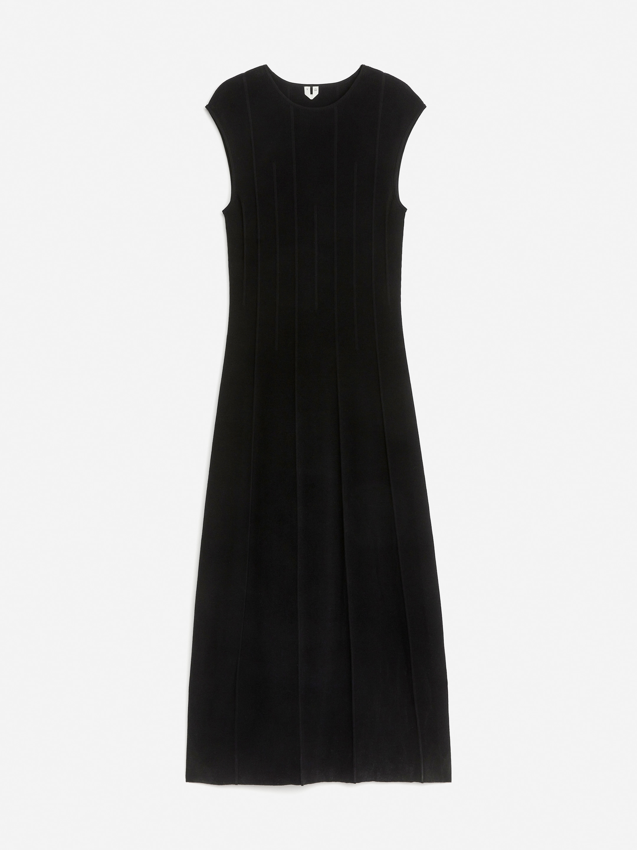 Zobacz większy obraz: Prążkowana sukienka z kapturkowymi rękawami - Czarny - ONA | H&M PL 1