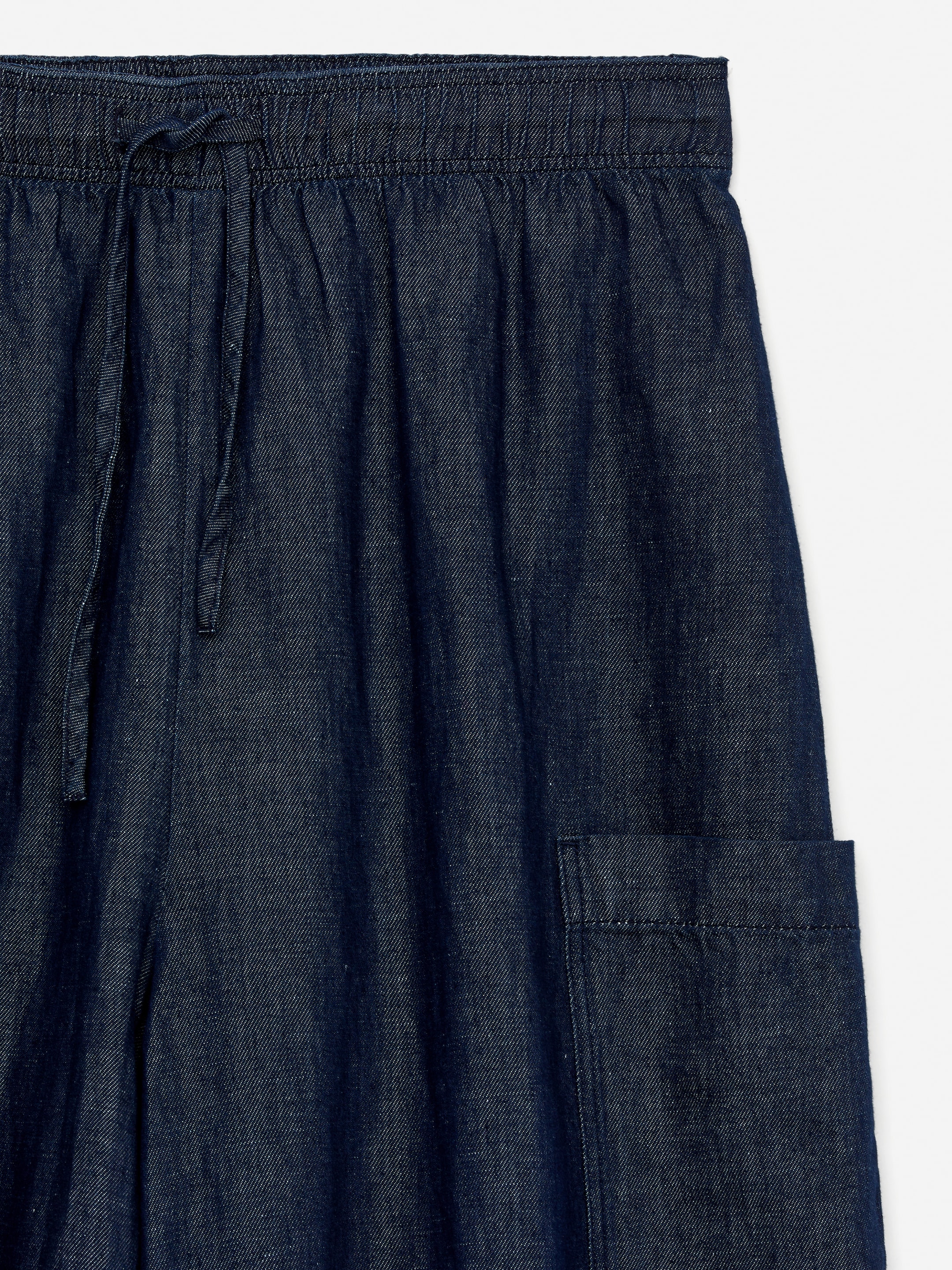 Denimhose mit Kordelzug - Dunkelblau - Loose Fit - Damen - StillMedia/DescriptiveDetail - 2
