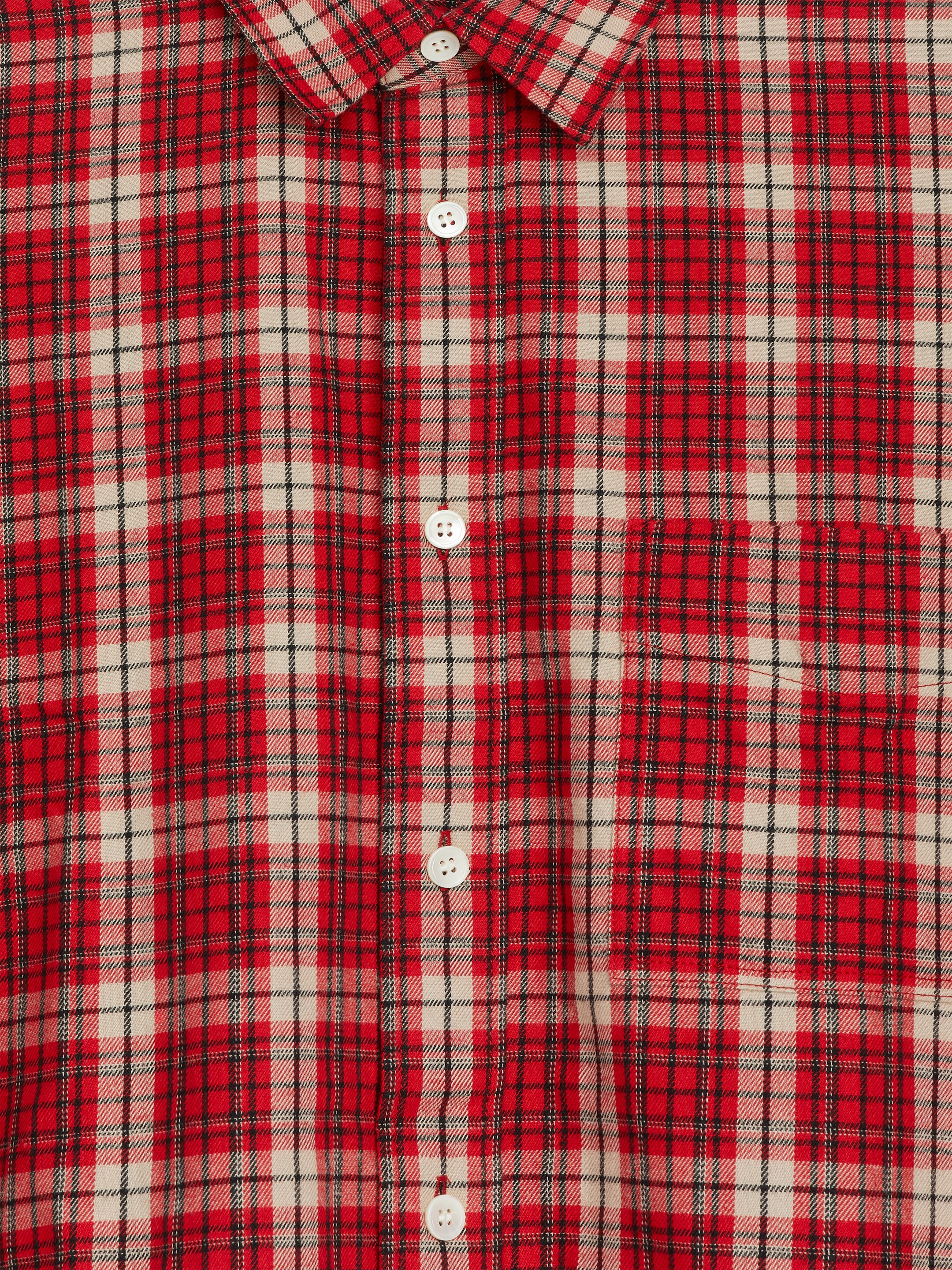 Ingrandisci l'immagine: Relaxed Flannel Shirt - Red/Multi Colour - UOMO | H&M CH 2