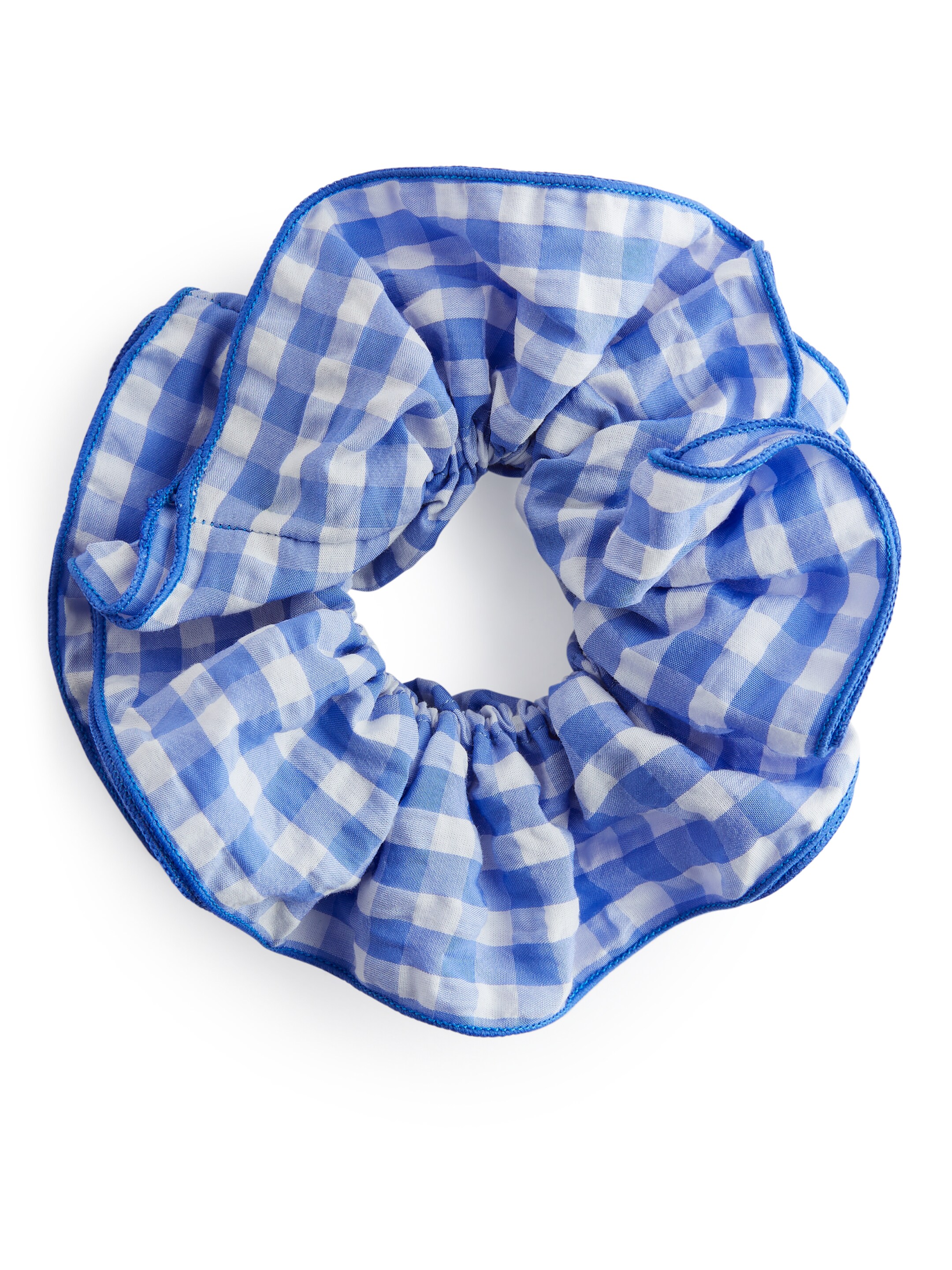 Oversized scrunchie - Blå/vit - Women - StillMedia/DescriptiveStillLife - 1