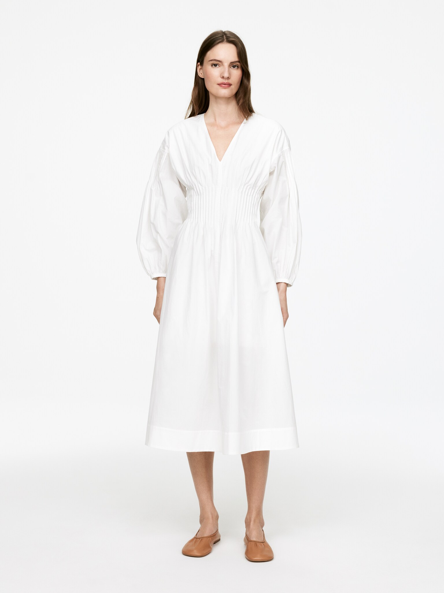 Robe plissée - Blanc