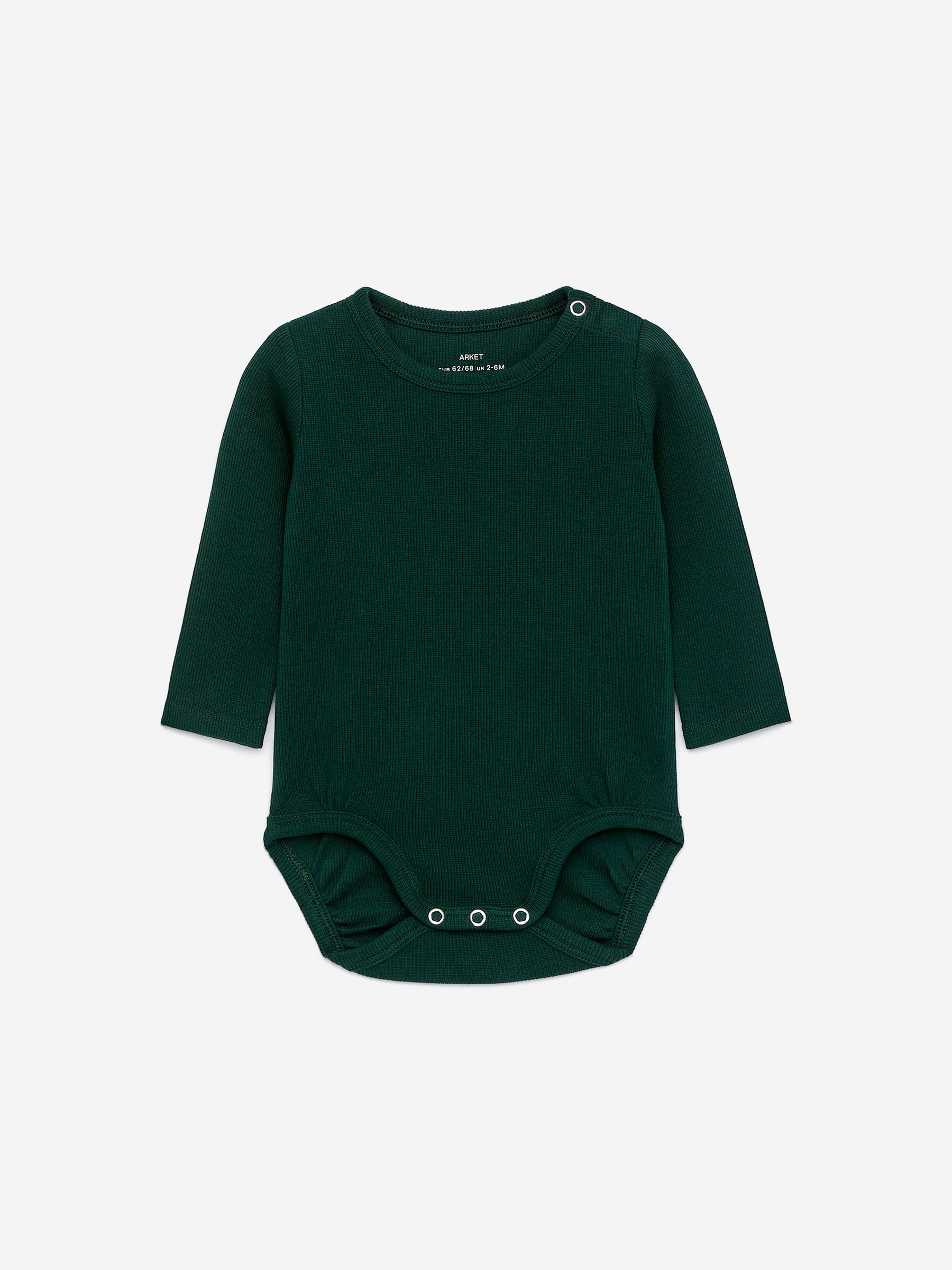 Ribbed Long-Sleeve Bodysuit-#384440-12655