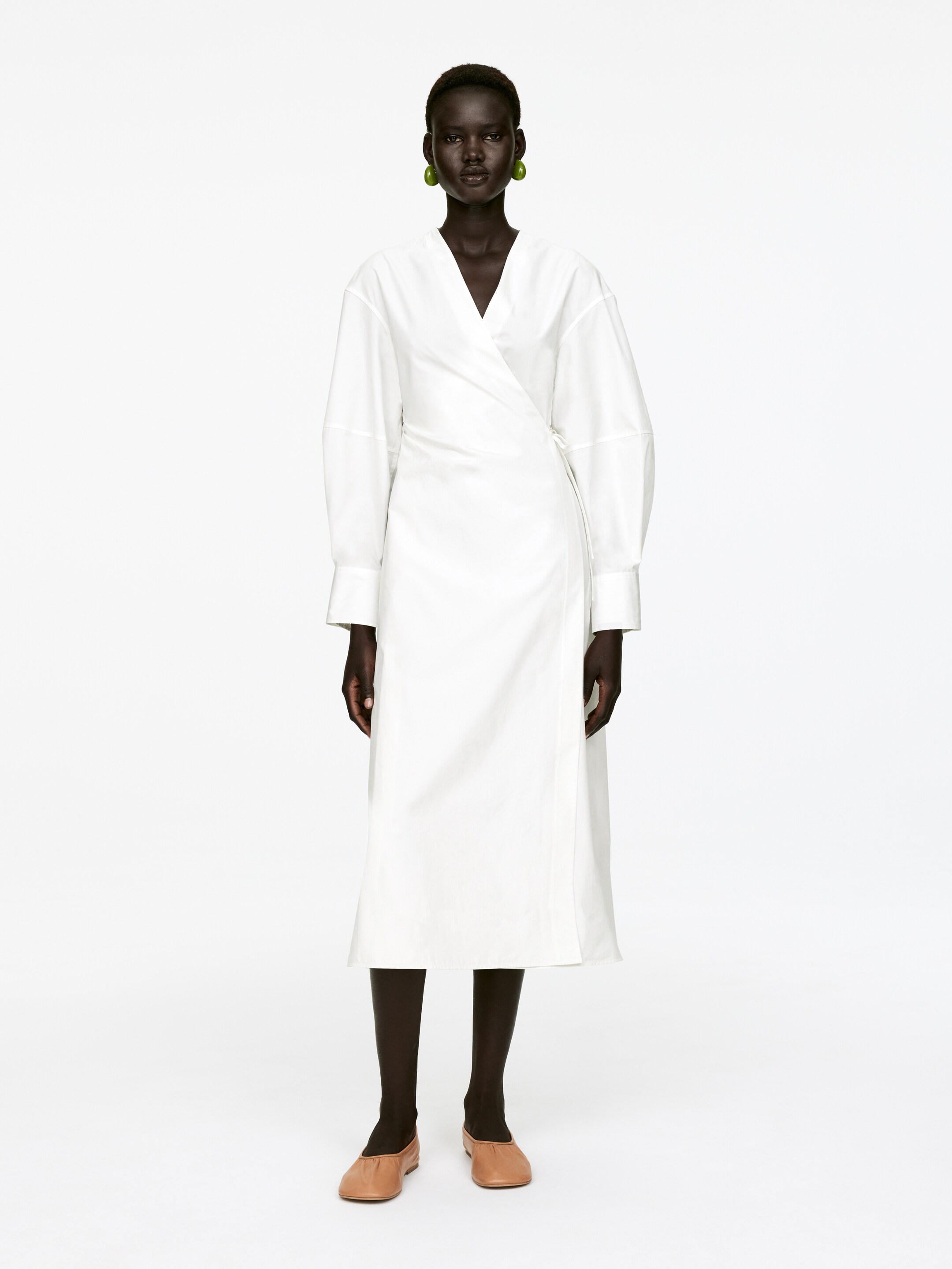 Größeres Bild ansehen: Wickelkleid aus Baumwolle - Weiß - Ladies | H&M DE 1
