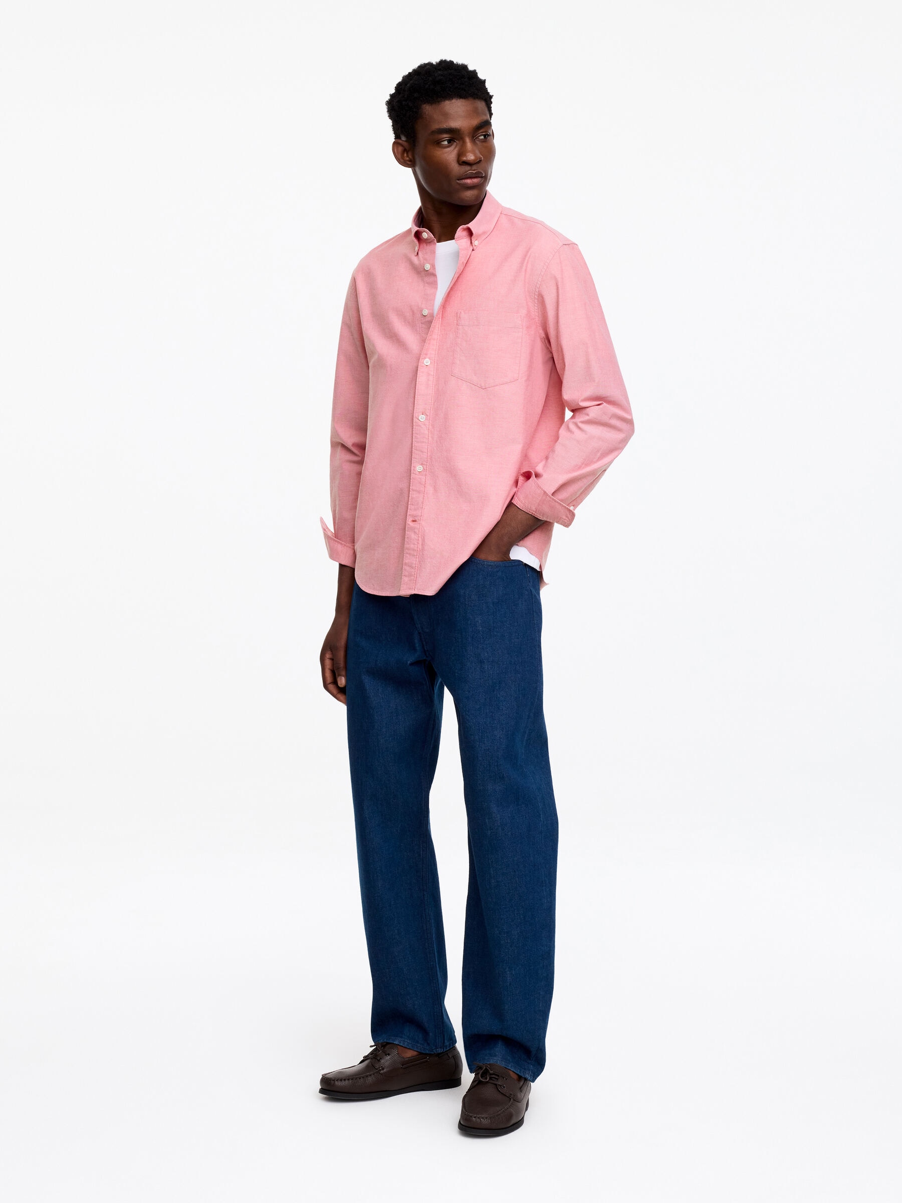Oxford-Hemd mit normaler Passform - Pfirsich - Regular Fit - Men - StillMedia/Lookbook - 5