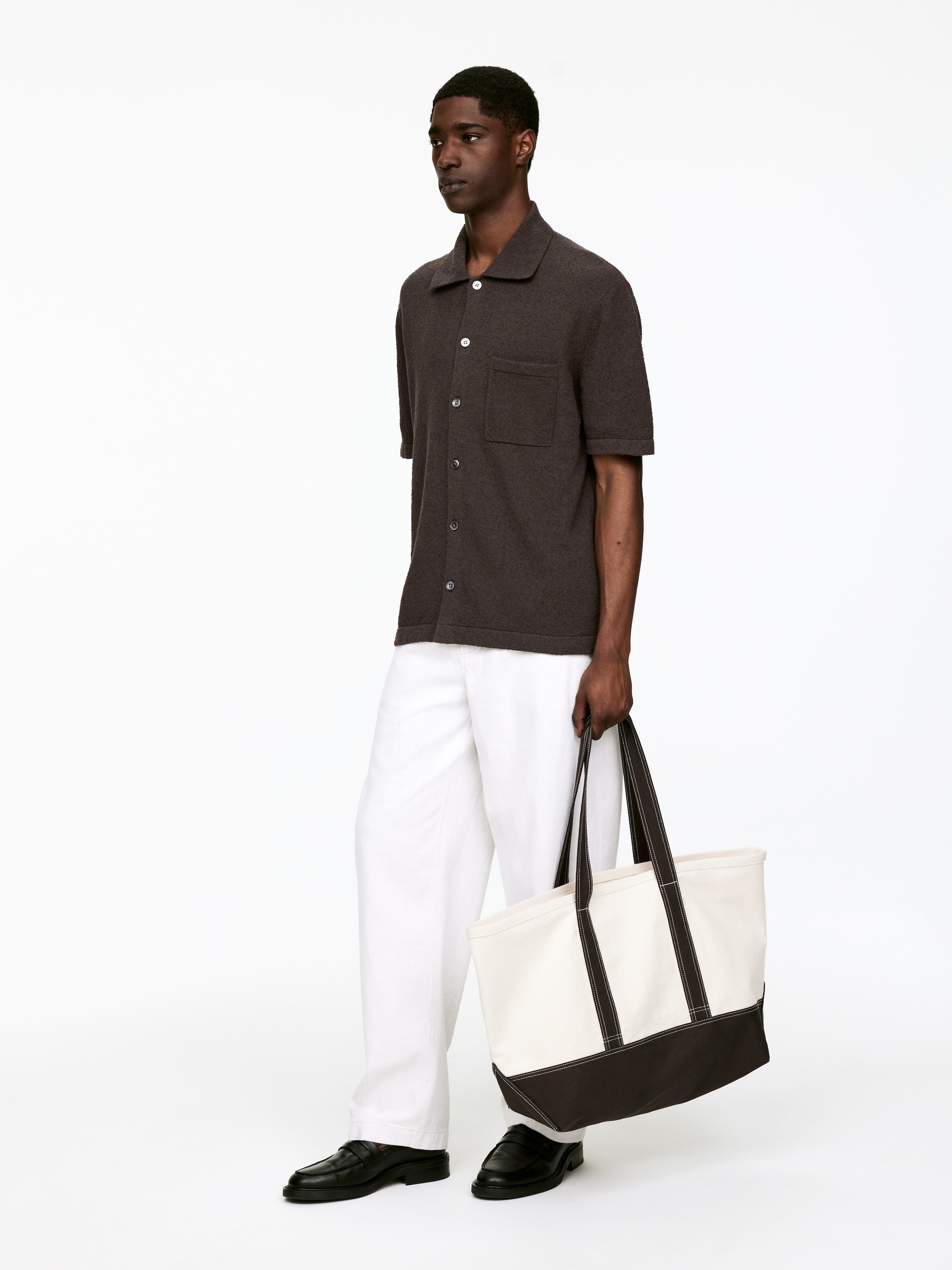 Zobrazit větší obrázek: Jemně pletené polotričko - Brown - MUŽI | H&M CZ 3