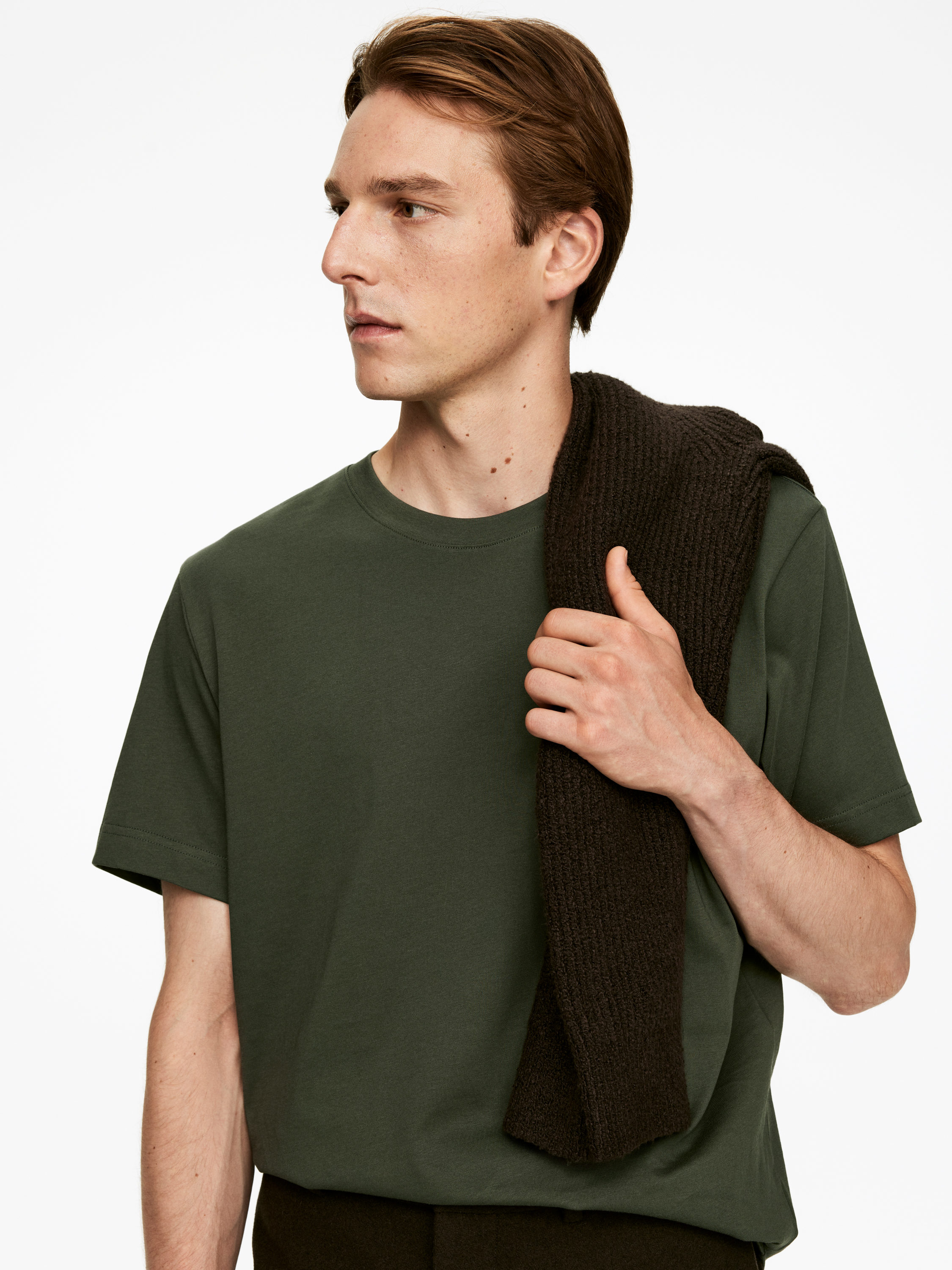 220 GSM Relaxed T-Shirt - Khaki Green - Regular fit - Men - StillMedia/Lookbook - 3