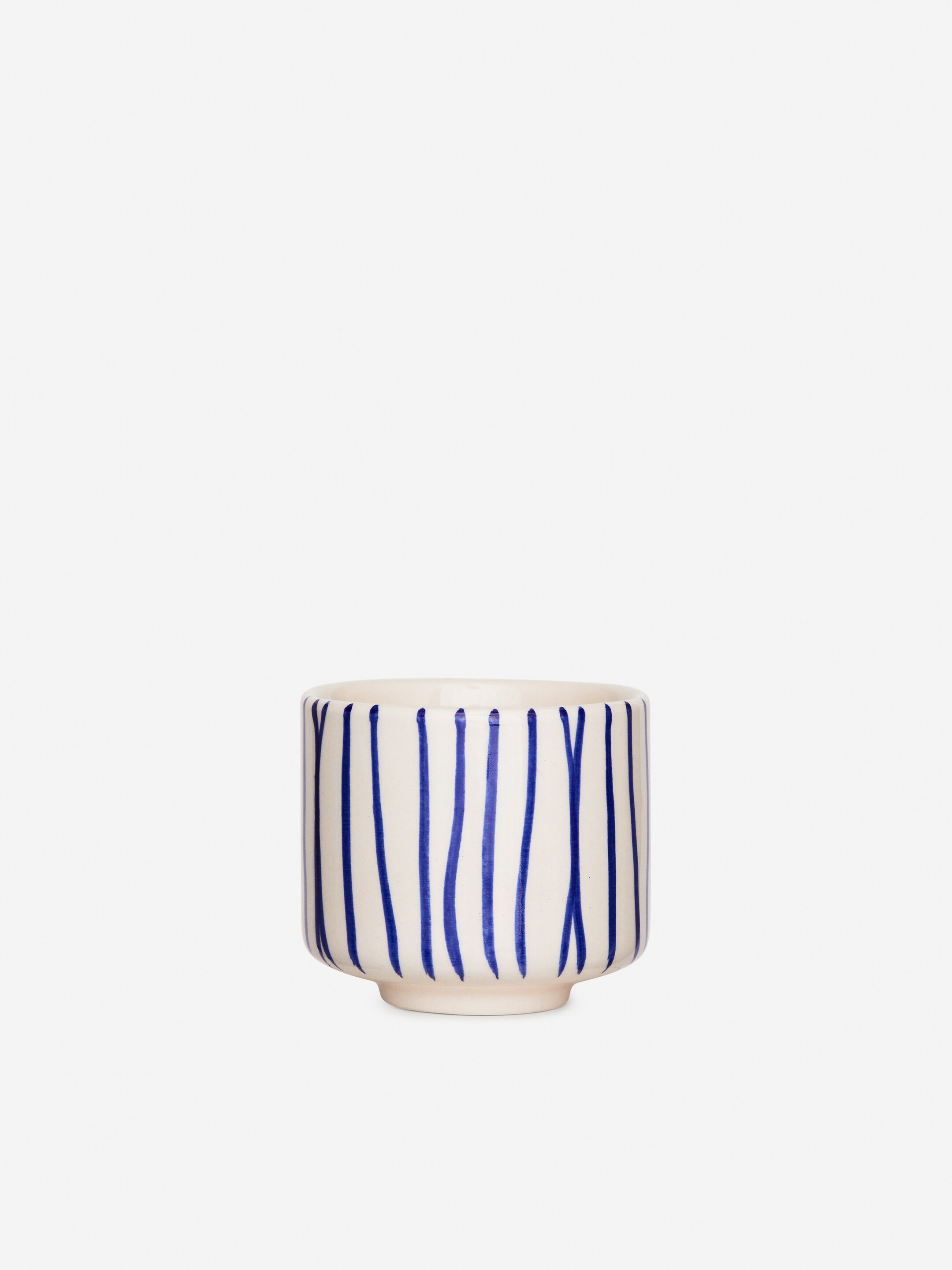 Zobrazit větší obrázek: Sada 2 kameninových šálků - Modrá/pruhy - HOME | H&M CZ 2