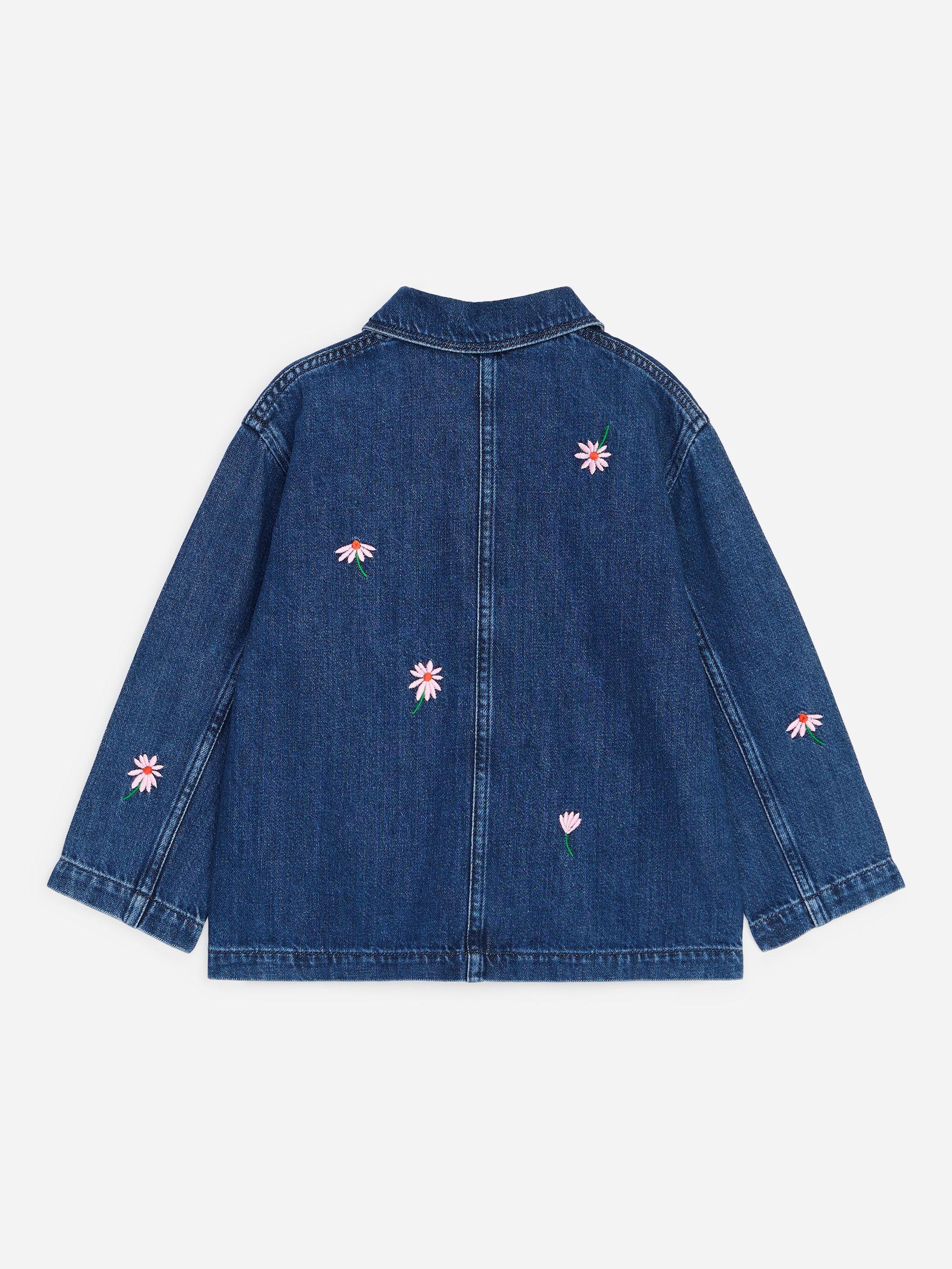 Bestickte Workwear-Jacke aus Denim - Blau/Blumen - Regular Fit - Children - StillMedia/DescriptiveStillLife - 1