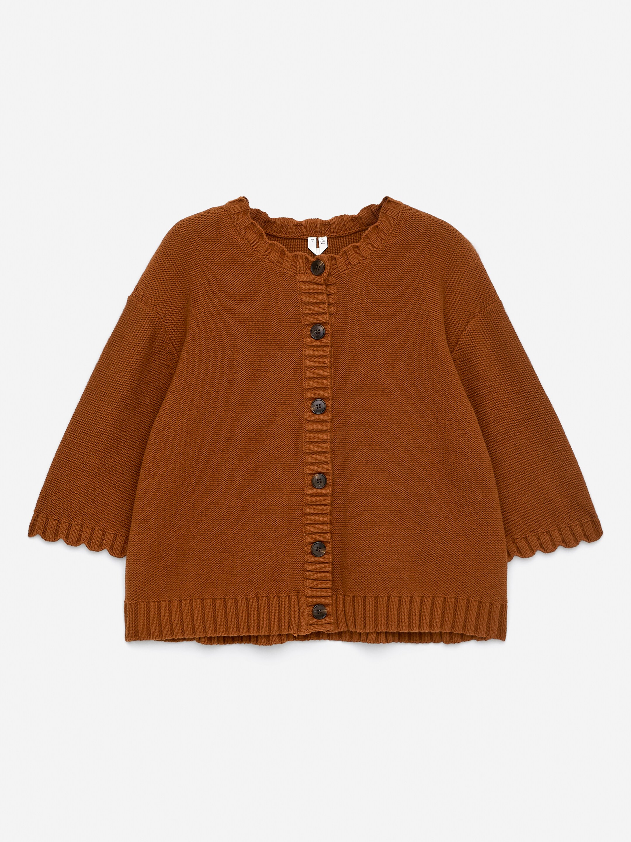 Visualizza immagine più grande: Cardigan in cotone con bordi smerlati - Ruggine - DONNA | H&M IT 5