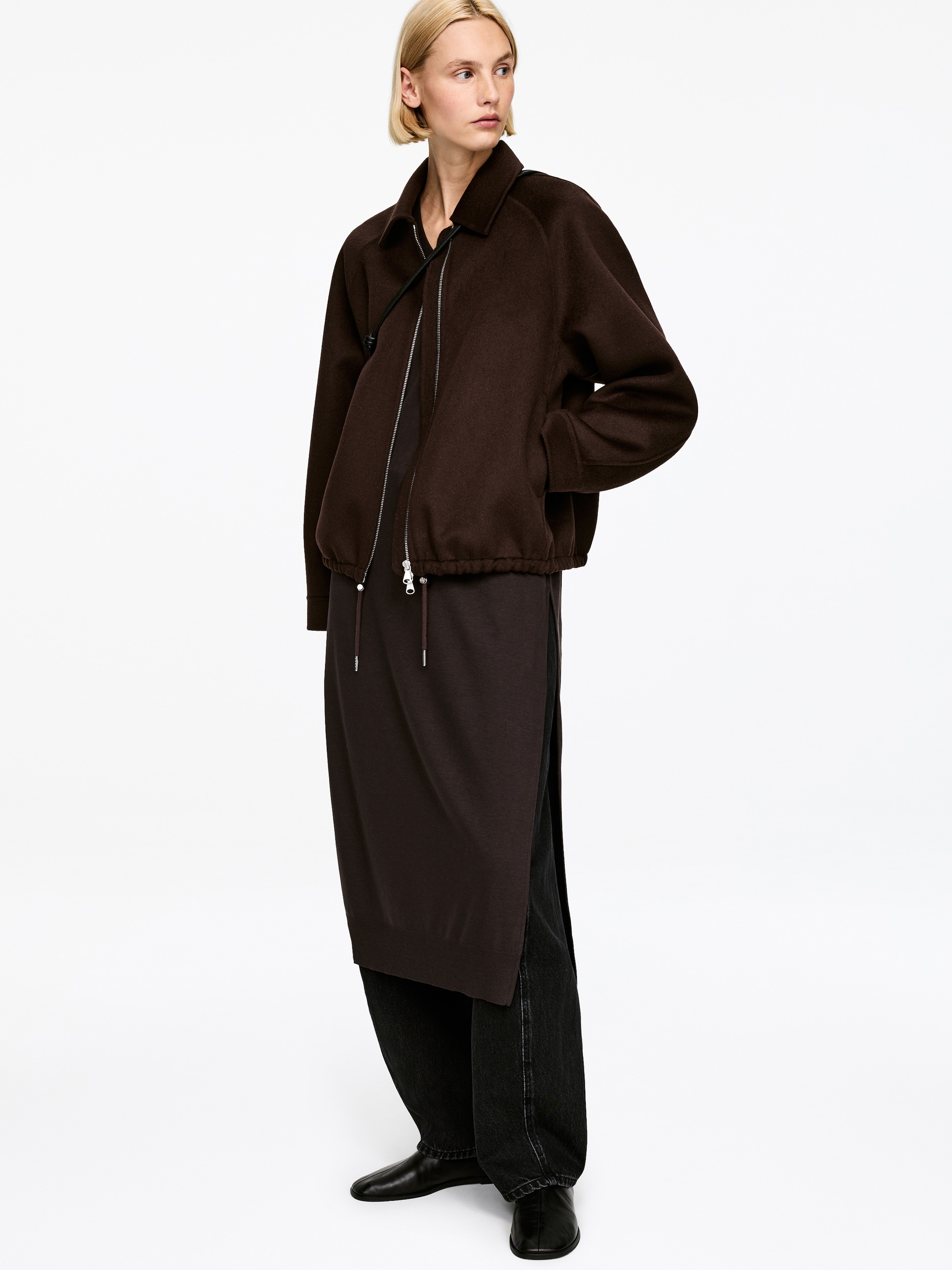 Tunique en lyocell et coton - Marron foncé - Regular fit - Femme - StillMedia/Lookbook - 5