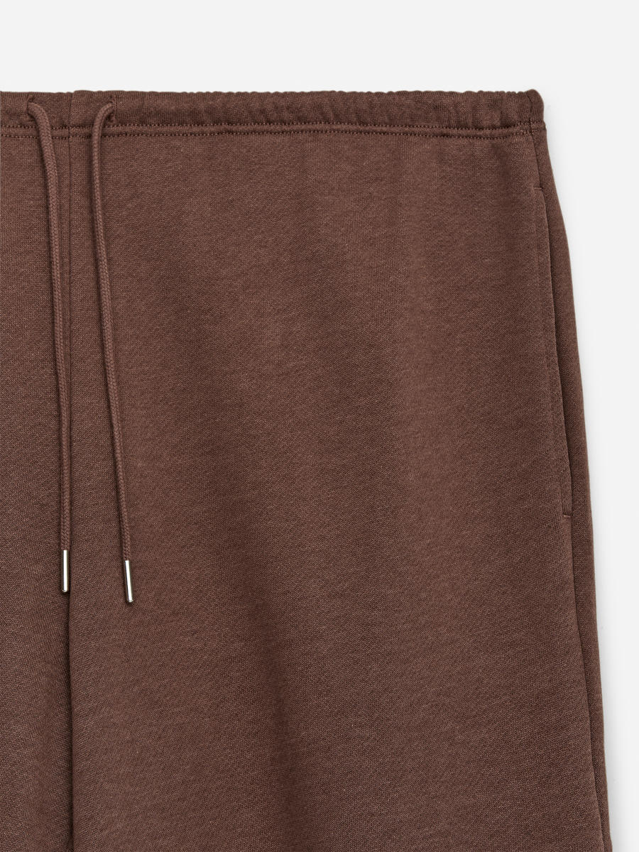 Women Dark Brown Fleece Sweatpants