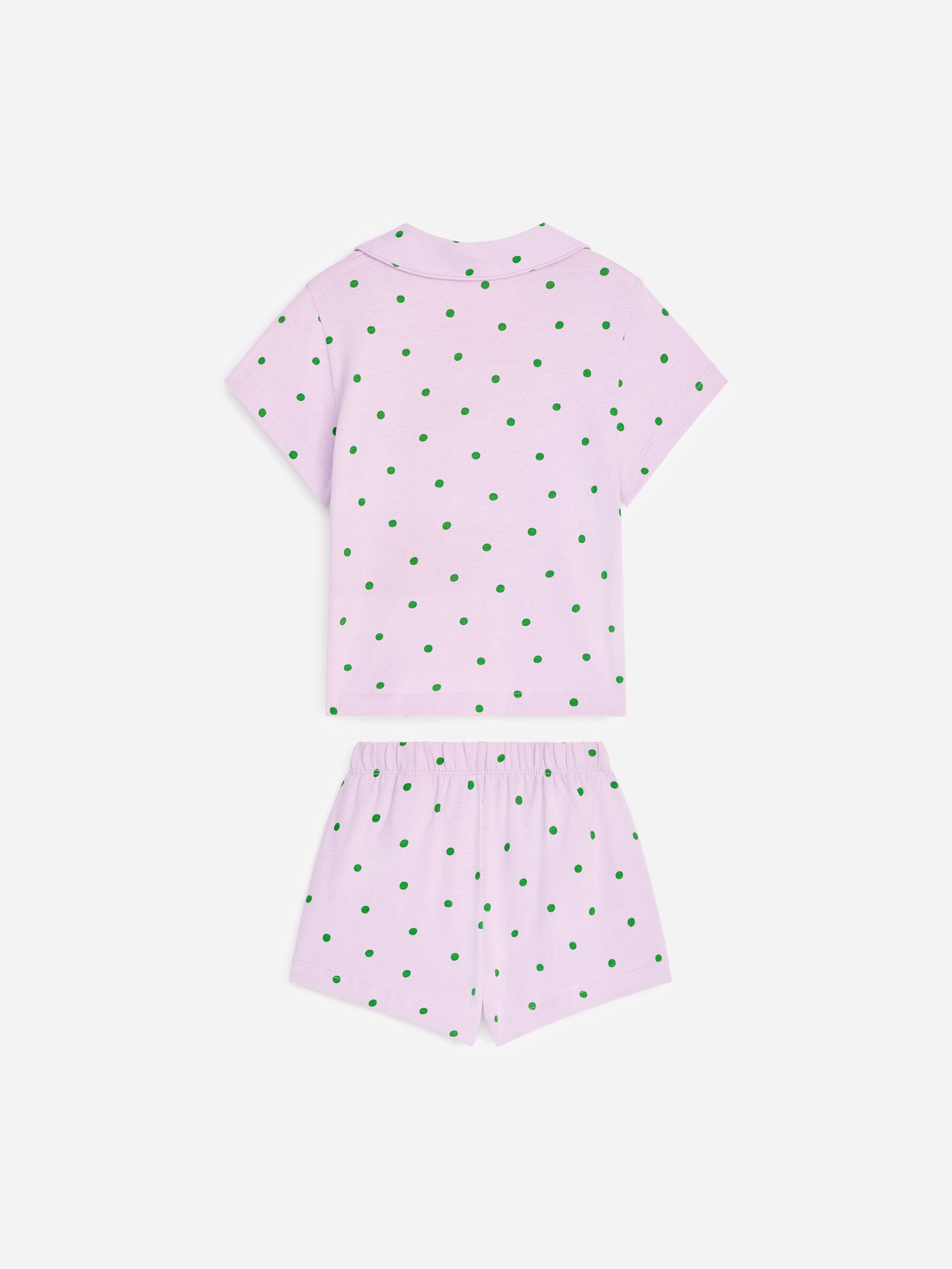 Ensemble pyjama en coton - Mauve/Vert à pois - Enfant - StillMedia/DescriptiveStillLife - 2