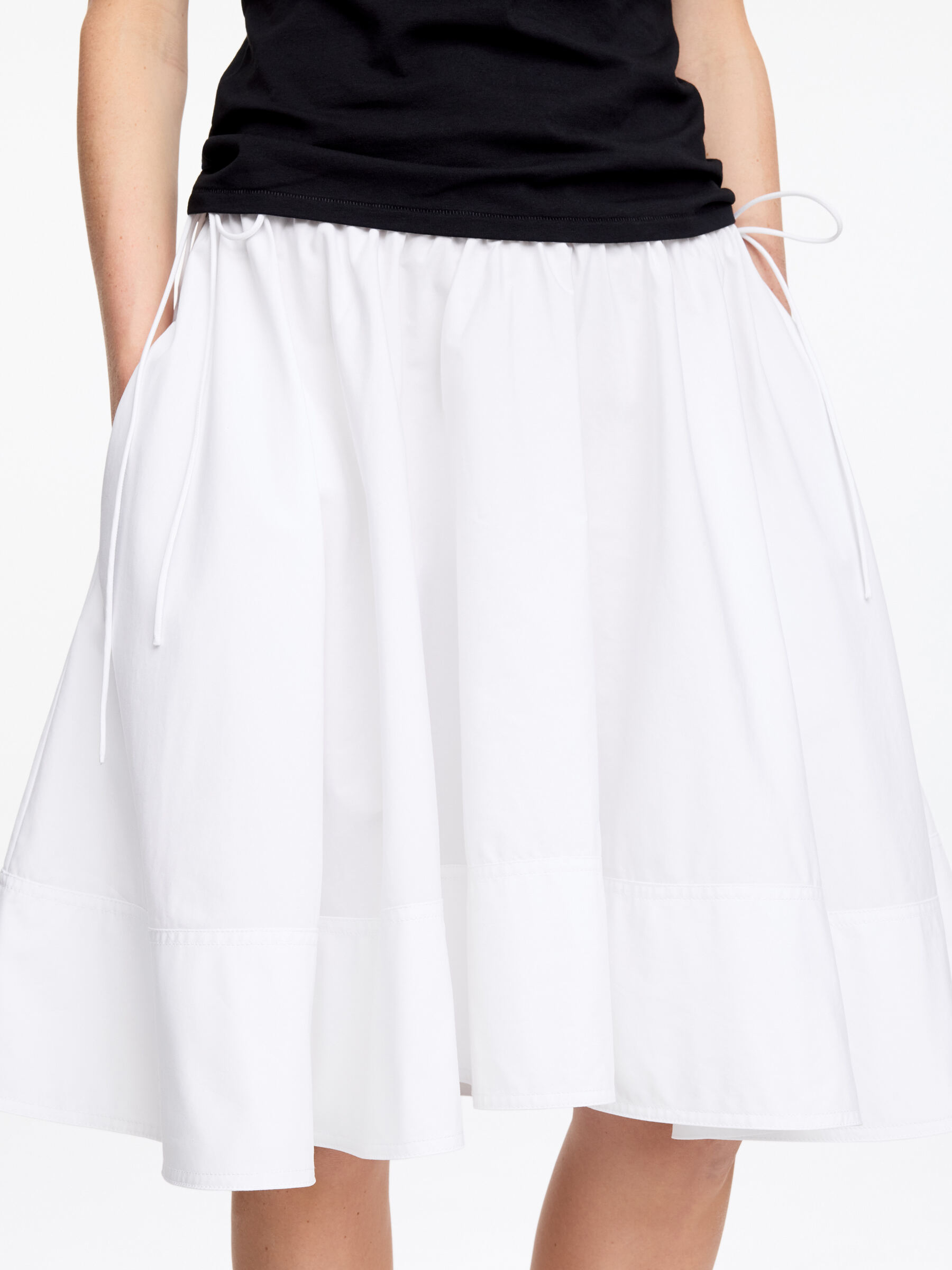 Tellerrock aus Baumwolle - Weiß - Regular Fit - Damen - StillMedia/Lookbook - 5