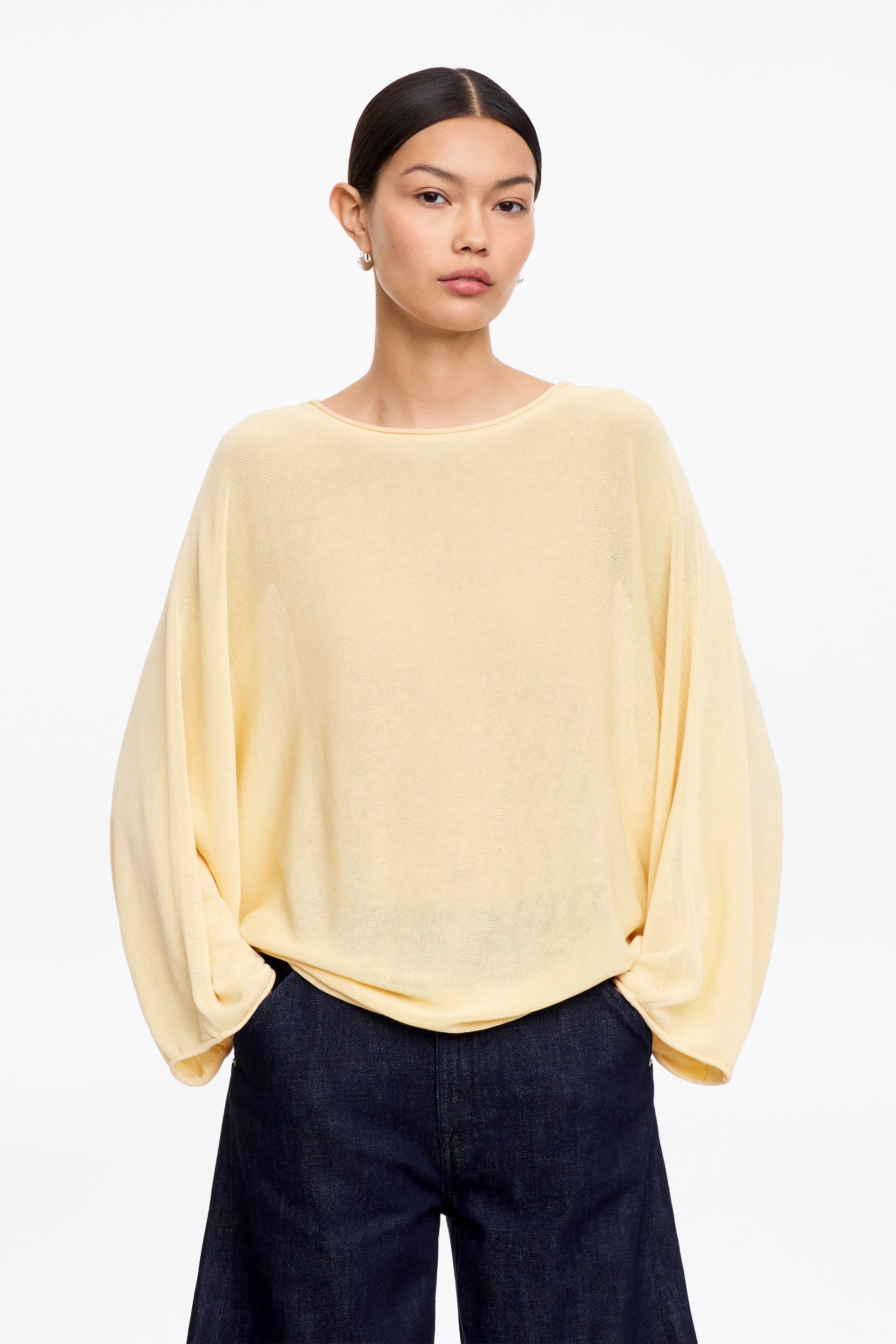 Ver imagen más grande: Top drapeado  - Crema - MUJER | H&M ES 1