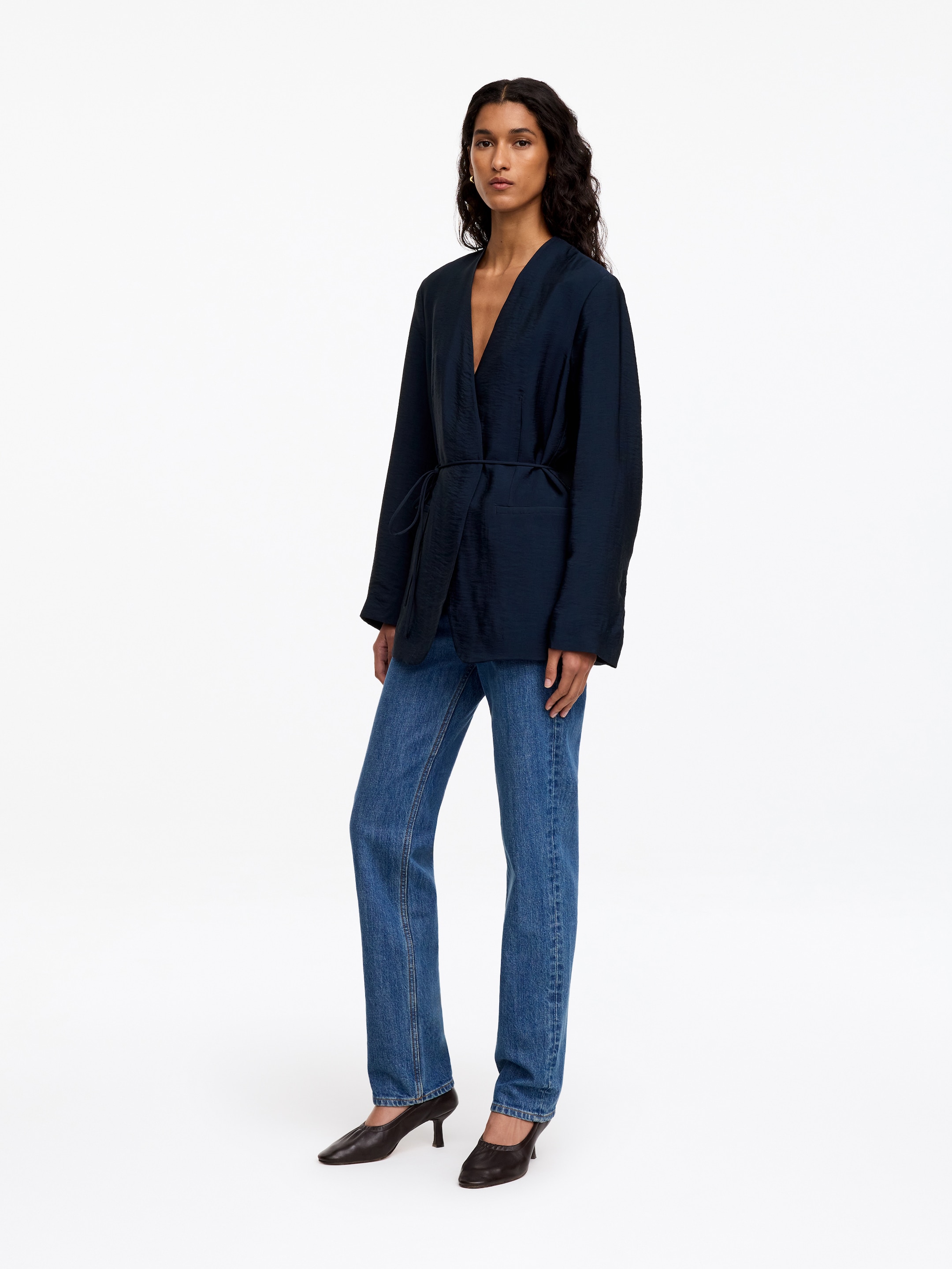 Wrap Blazer - Dark Blue - Regular fit - women - StillMedia/Lookbook - 4