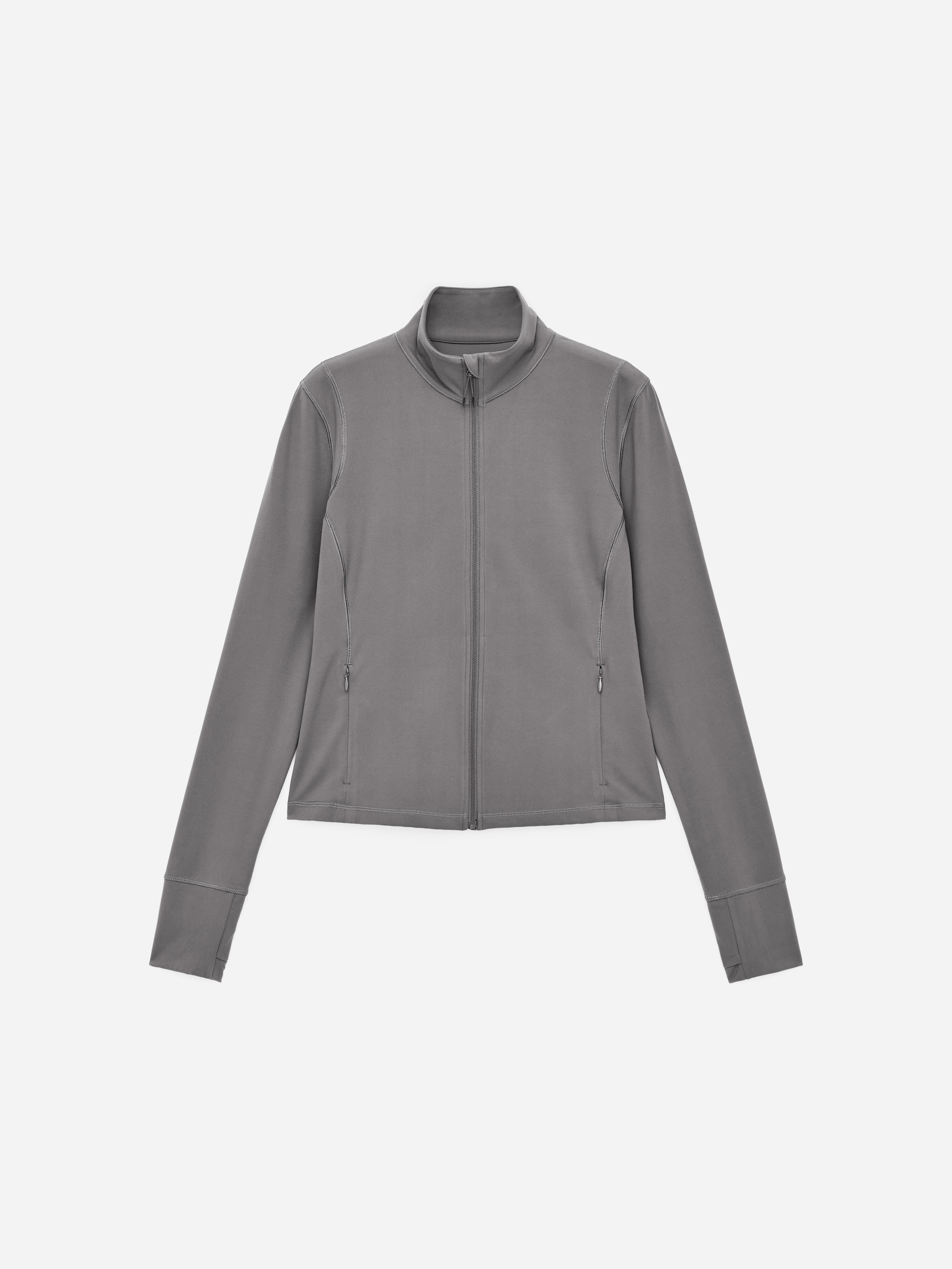 Soft Zip-Up Training Jacket-#7a797a-17809