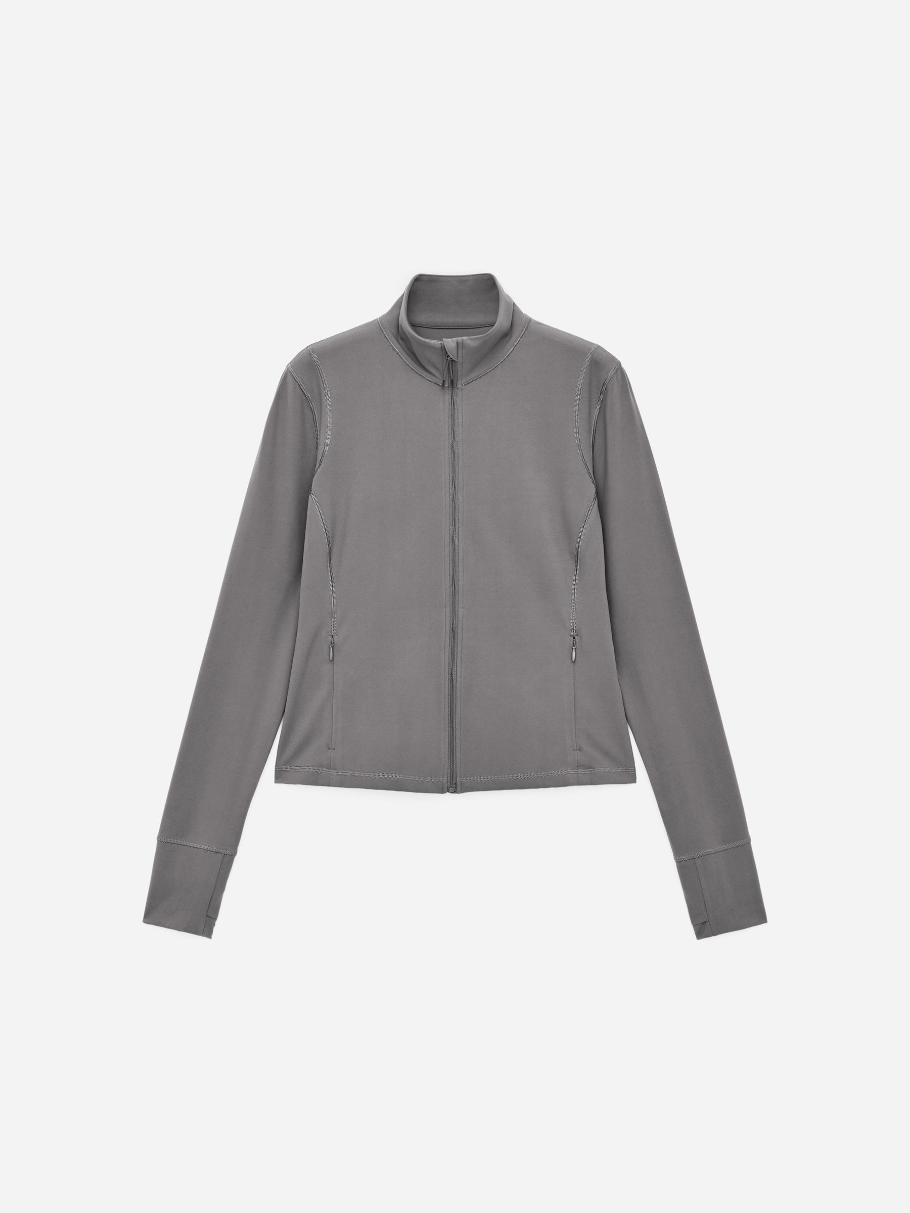 Soft Stretch Zip Jacket - Dark Grey - Slim fit - Women - StillMedia/DescriptiveStillLife - 2