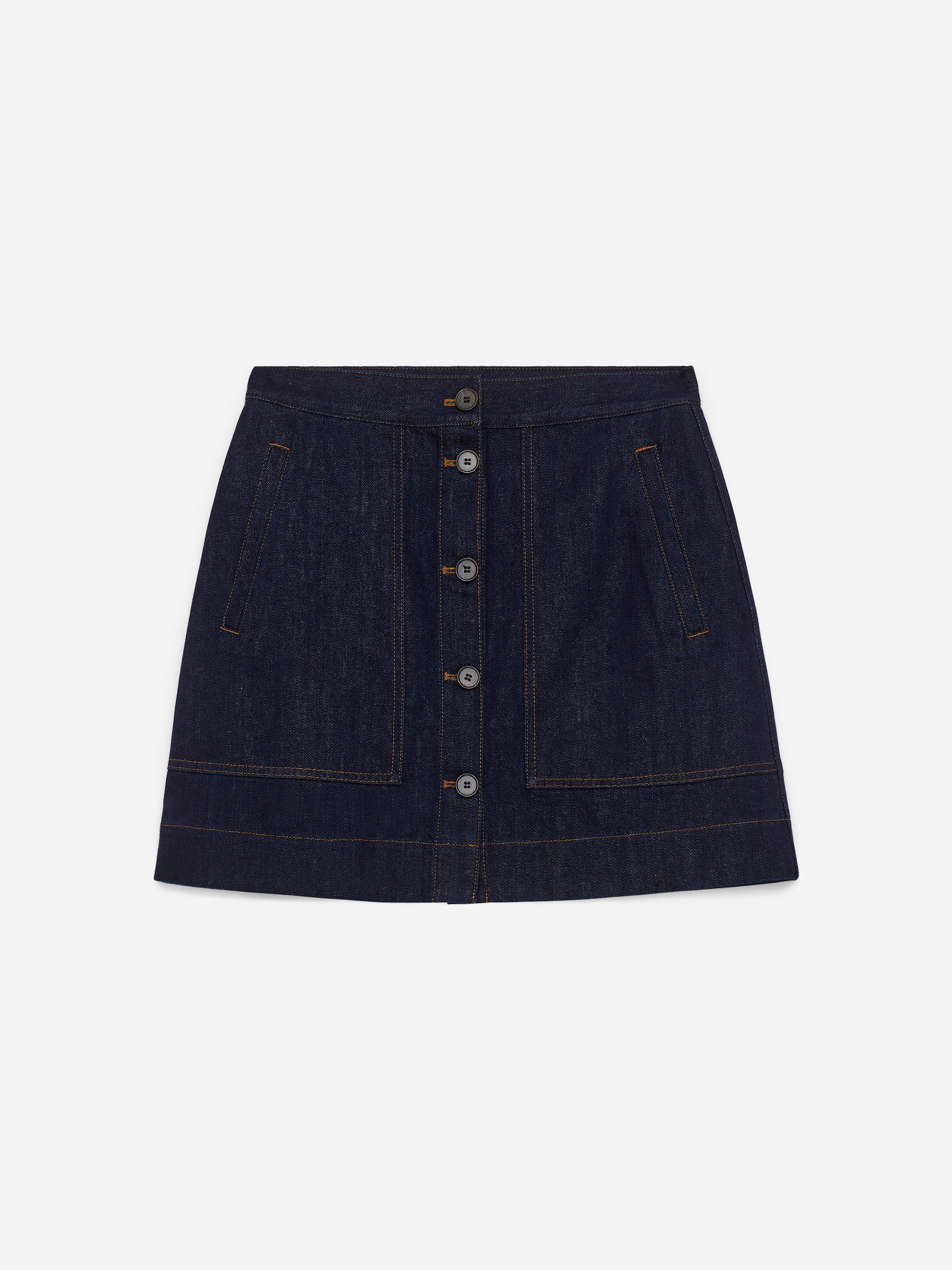 Visa större bild: Minikjol i denim - Mörkblå - DAM | H&M SE 1