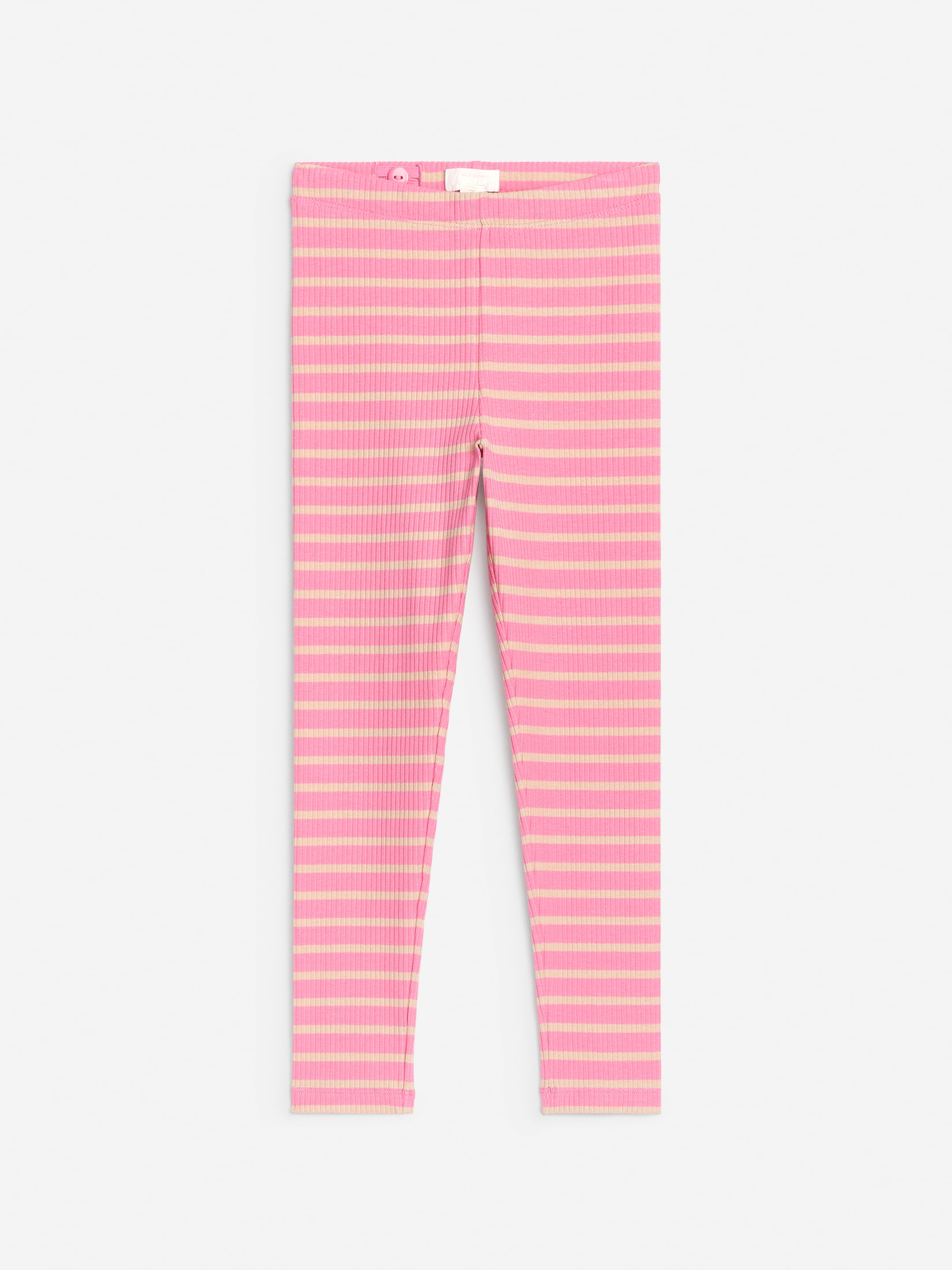 Se større billede: Ribbede leggings - Pink/beige - BØRN | H&M DK 1