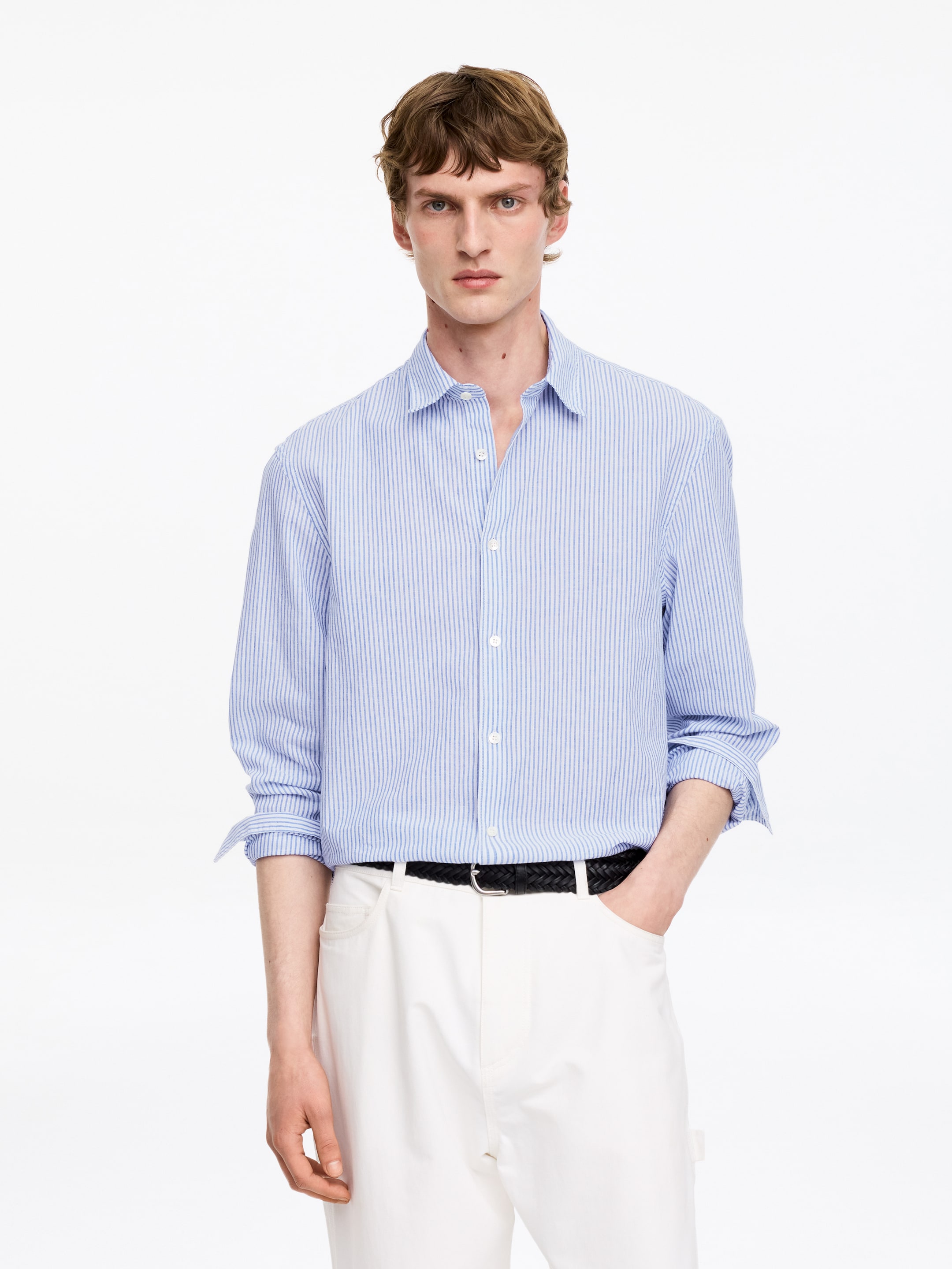 Cotton Blend Shirt-#535896-18961