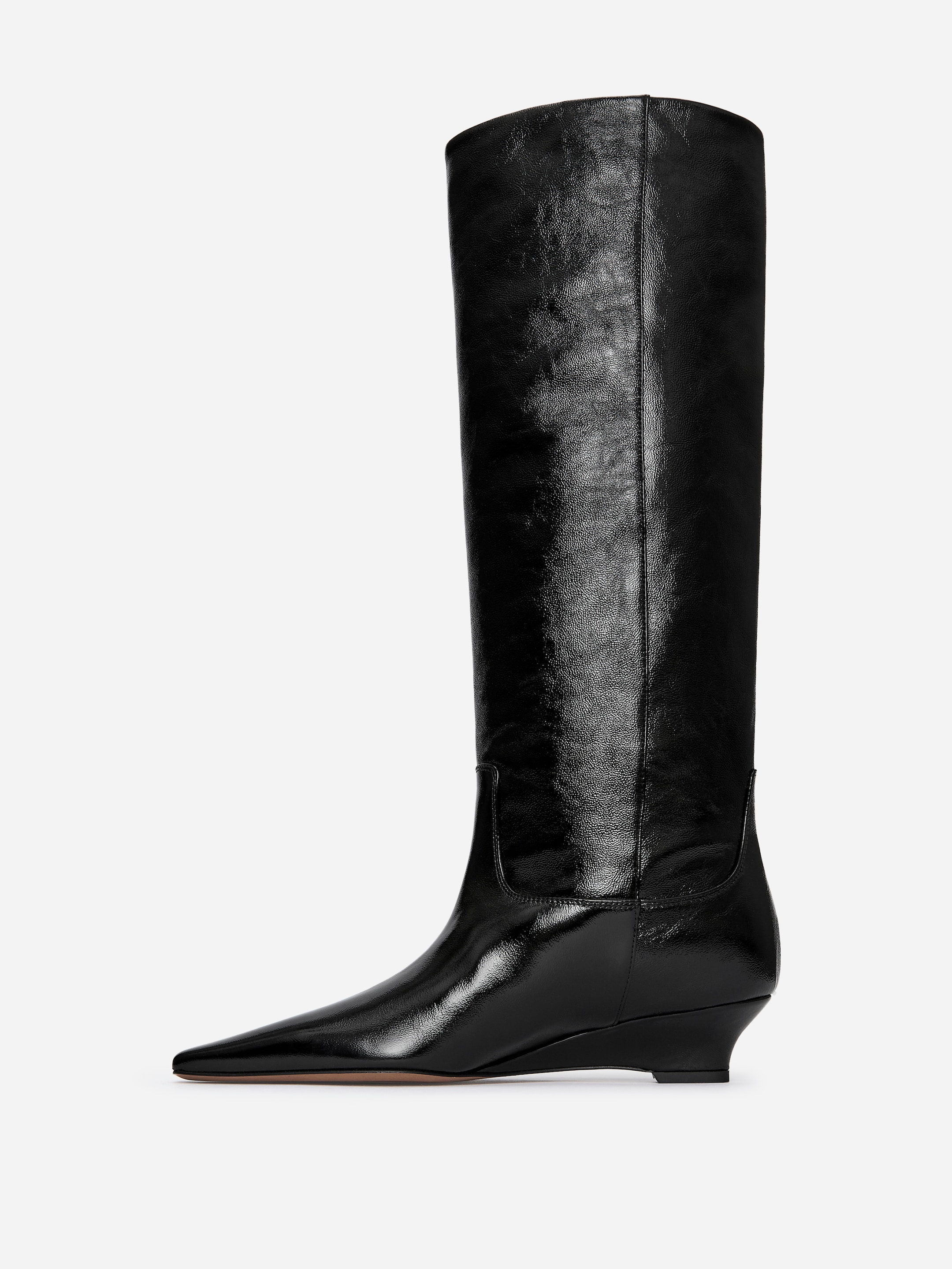 Glossy Leather Boots - Black - Women - StillMedia/DescriptiveStillLife - 4