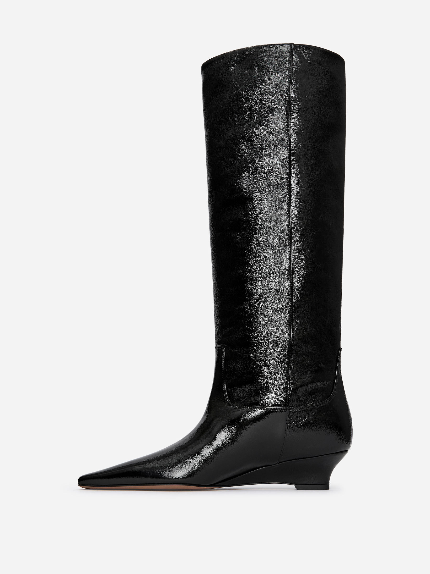 Stiefel aus glänzendem Leder - Schwarz - Damen - StillMedia/DescriptiveStillLife - 4