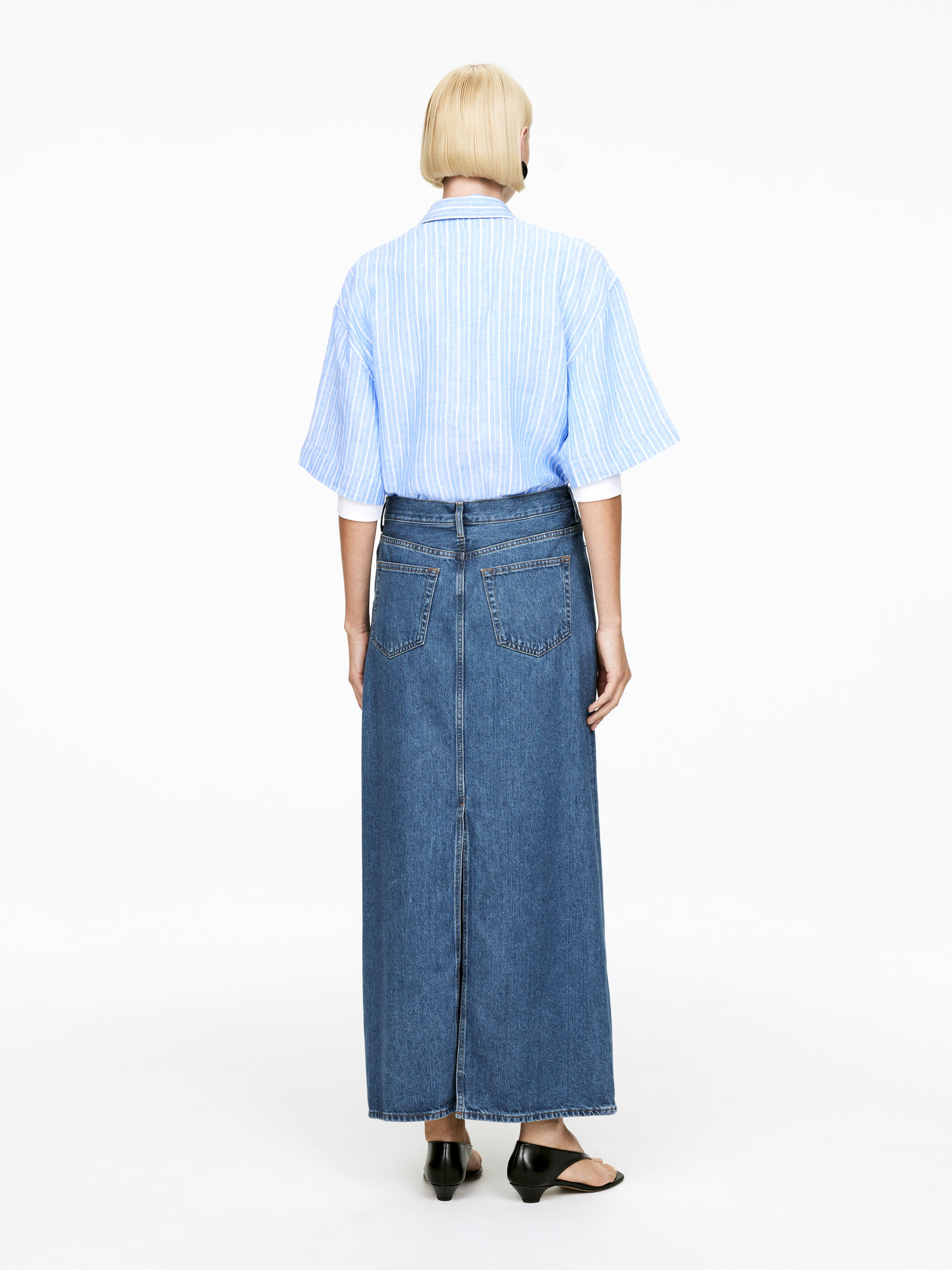 Maxi Denim Skirt - Blue - Regular fit - Women - StillMedia/Lookbook - 9