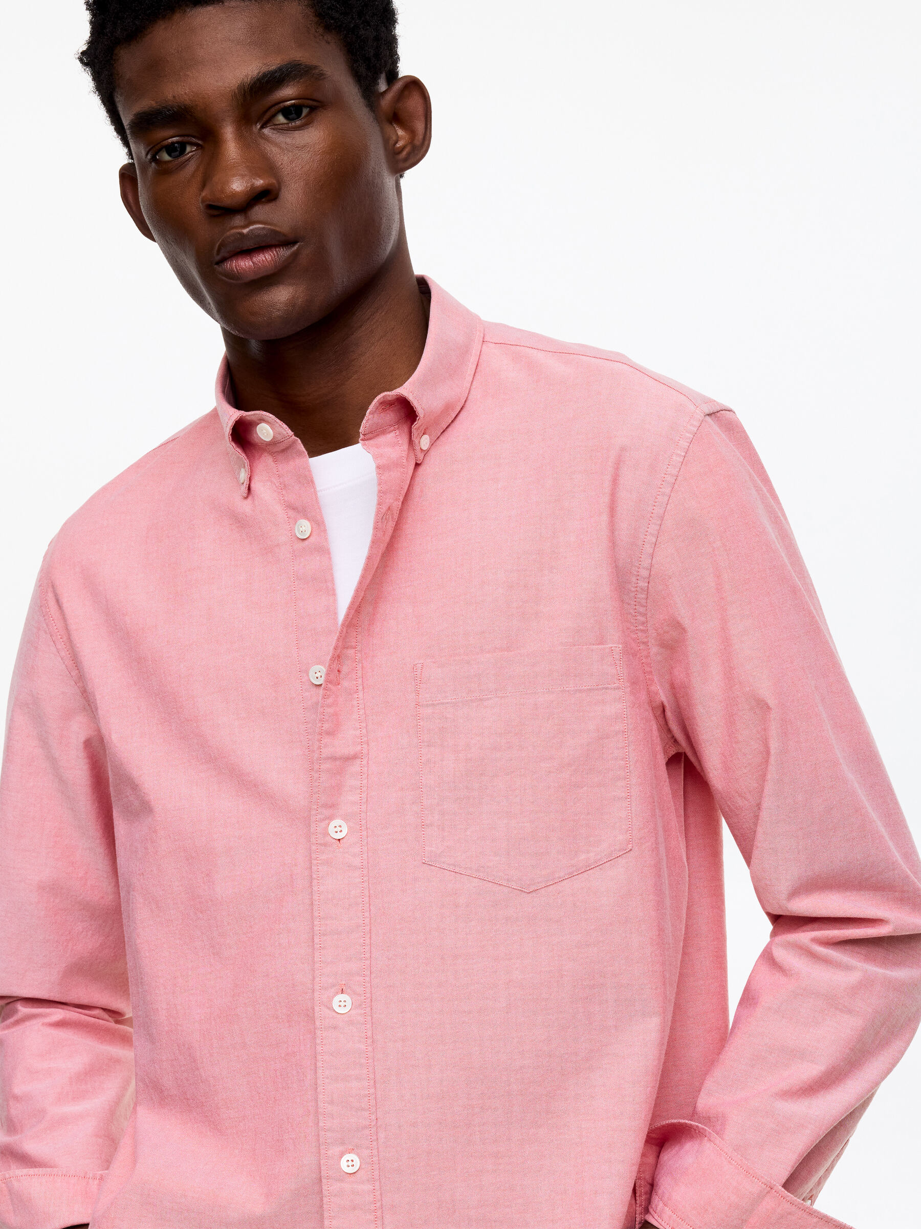 Oxford-Hemd mit normaler Passform - Pfirsich - Regular Fit - Men - StillMedia/Lookbook - 4