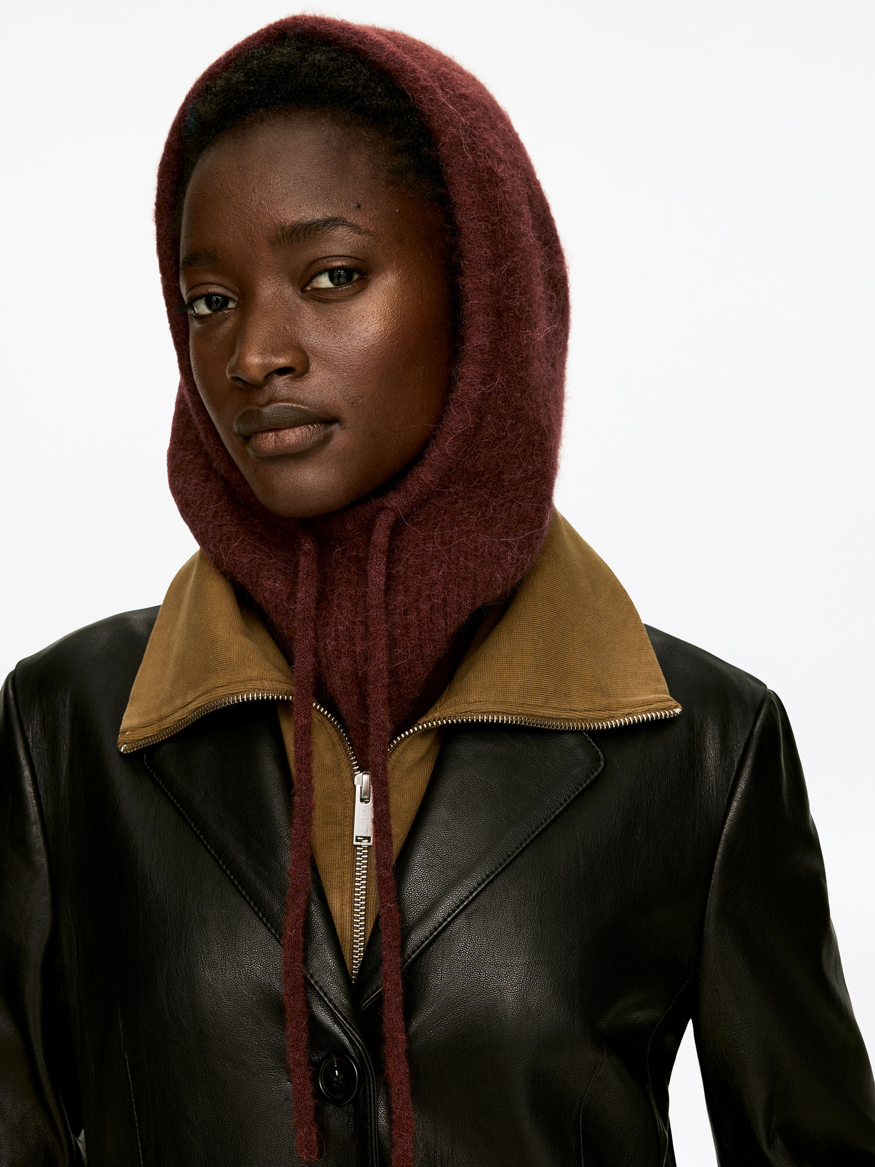 Alpaca-Wool Blend Hood - Rust - Women - StillMedia/Lookbook - 2